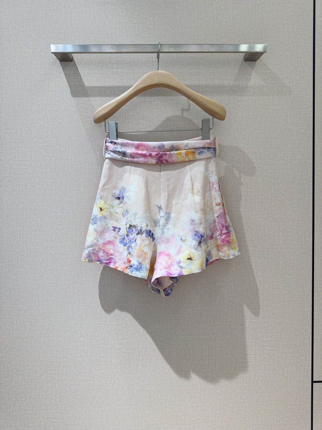 Z*I*M*M*M’s High-Waisted Linen Women’s Suit with Detachable Belt & Floral Print - 图片 4