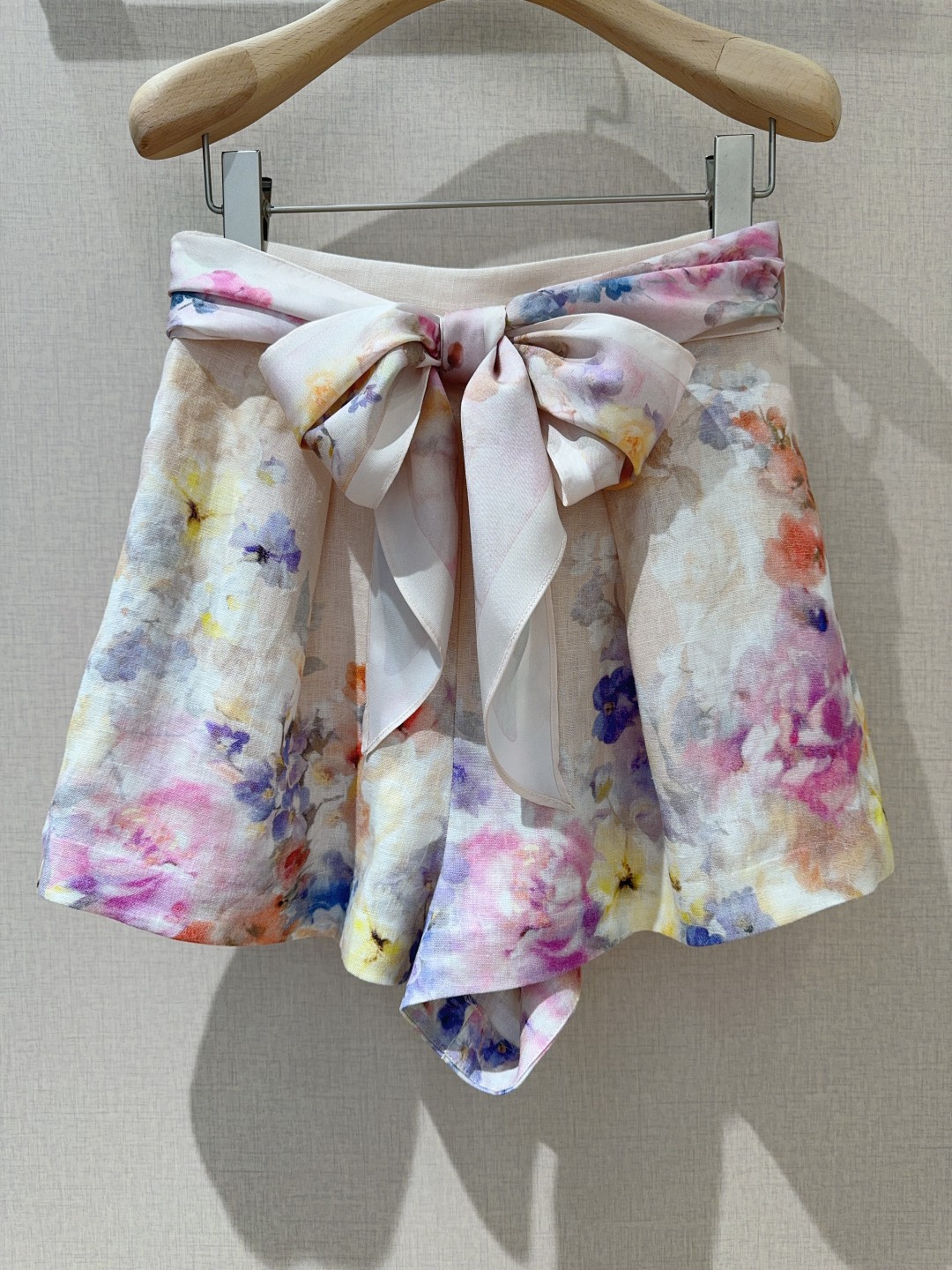 Z*I*M*M*M’s High-Waisted Linen Women’s Suit with Detachable Belt & Floral Print - 图片 3