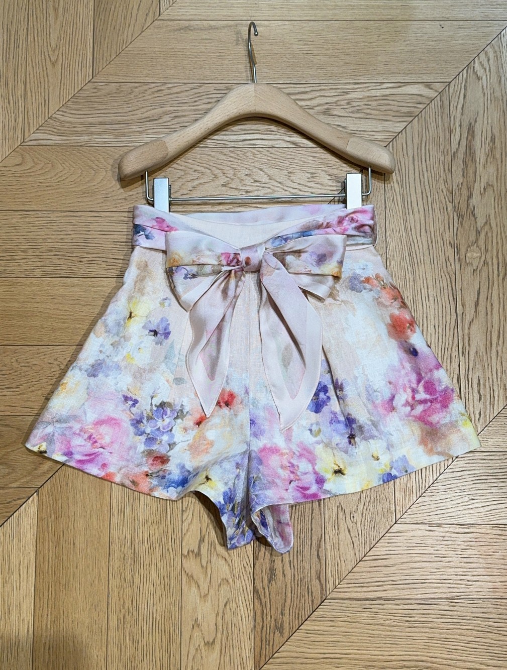 Z*I*M*M*M’s High-Waisted Linen Women’s Suit with Detachable Belt & Floral Print - 图片 6