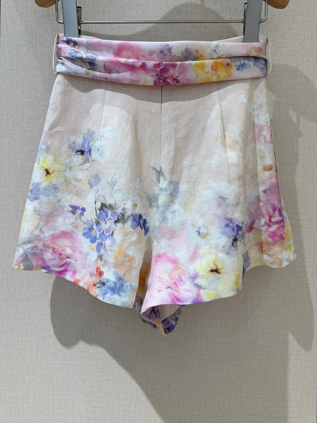 Z*I*M*M*M’s High-Waisted Linen Women’s Suit with Detachable Belt & Floral Print - 图片 5