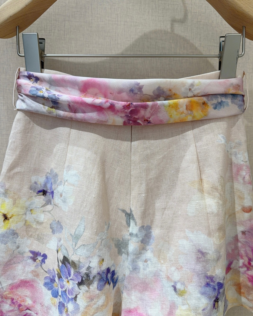 Z*I*M*M*M’s High-Waisted Linen Women’s Suit with Detachable Belt & Floral Print - 图片 7