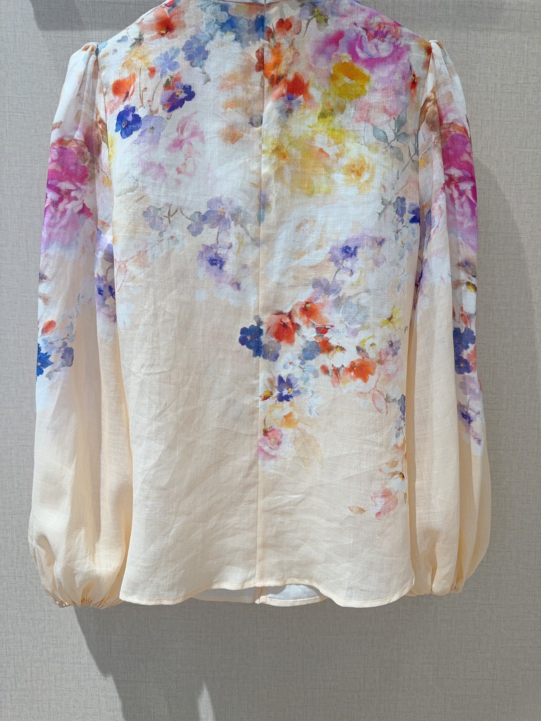 “Ricin Pink Flower Pattern Shirt with Long Collars and Sleeves – Single-and-a-Behaviour Female Suit (Size: SMLXL)” - 图片 6