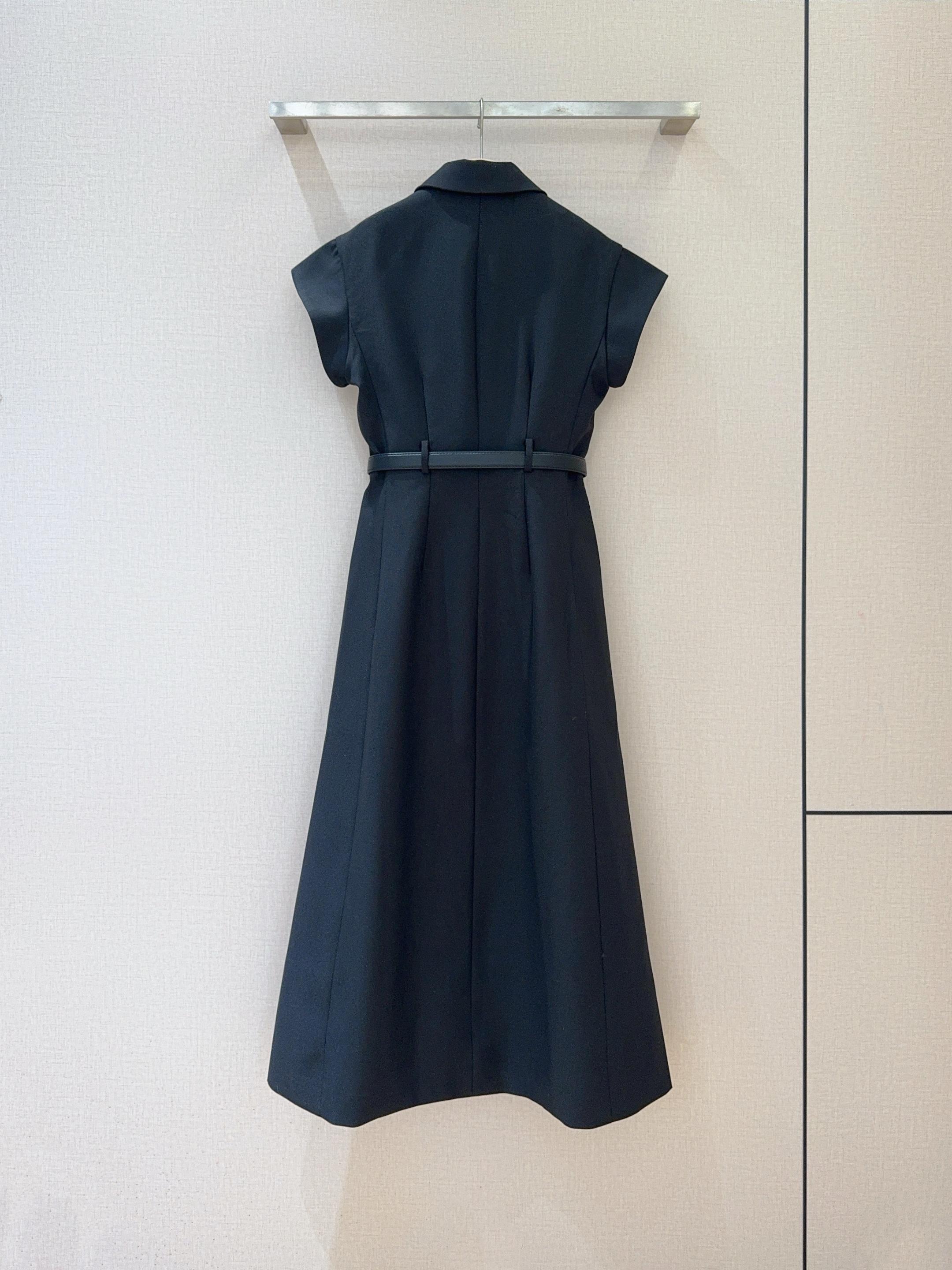 Elegant Dior-Inspired Black Mini Dress with Belt and Blazer Details - S to XL 5 a1748252085370 2347