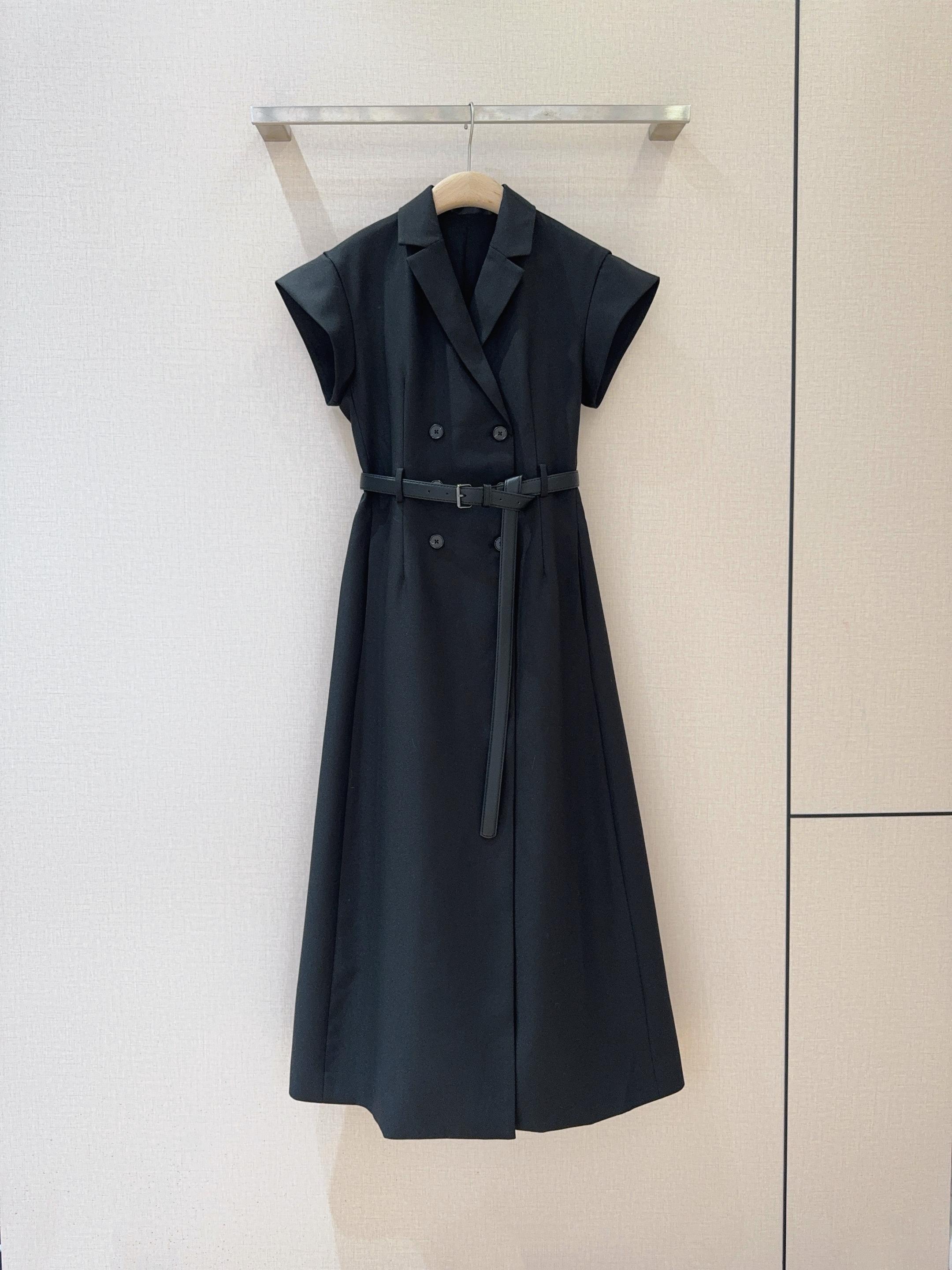 Elegant Dior-Inspired Black Mini Dress with Belt and Blazer Details - S to XL 2 a1748252085433 7078