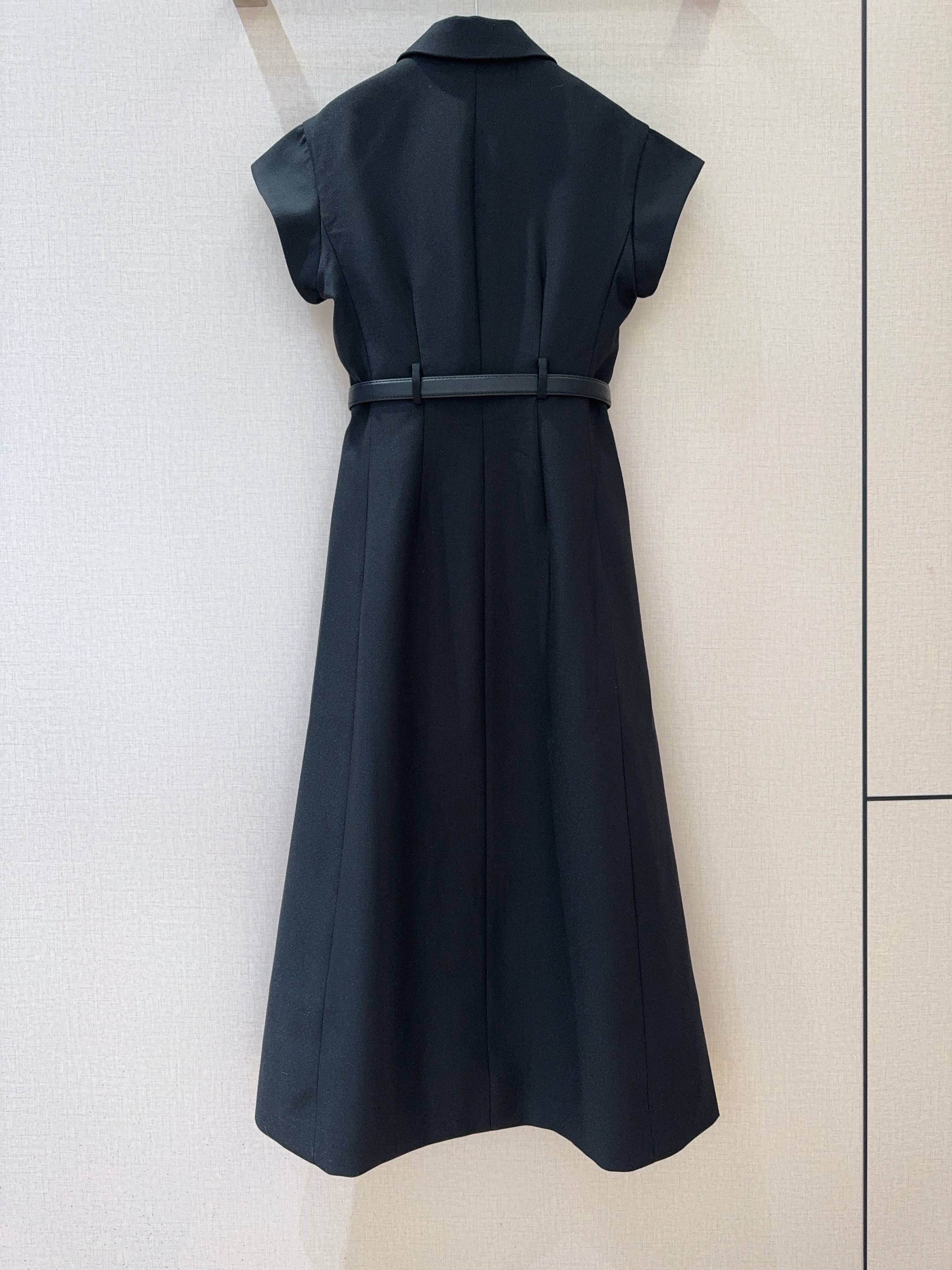 Elegant Dior-Inspired Black Mini Dress with Belt and Blazer Details - S to XL 7 a1748252089542 2520