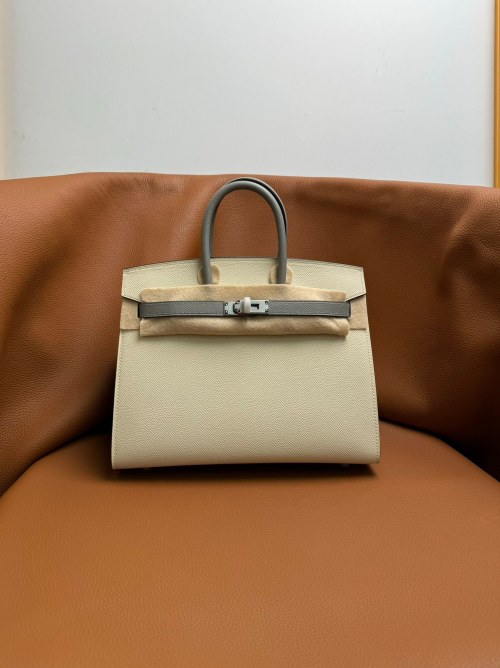 Elegant Birkin 25cm/30cm Epsom Leather Handbag with Gold/Silver Hardware 1 Elegant Birkin 25cm/30cm Epsom Leather Handbag with Gold/Silver Hardware
