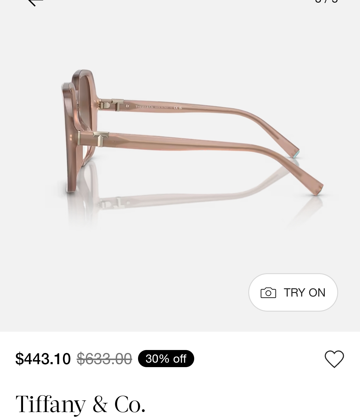  TIFFANY&Co
MODEL：TF4221D
SIZE：58口17-145
