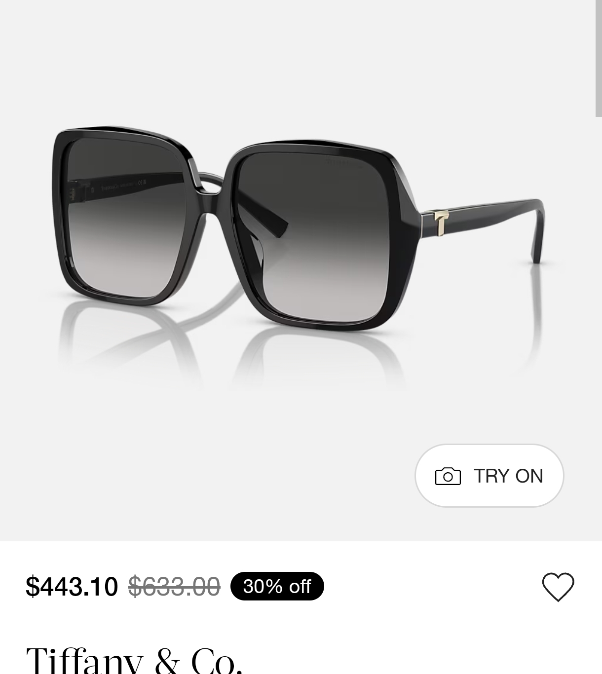  TIFFANY&Co
MODEL：TF4221D
SIZE：58口17-145

