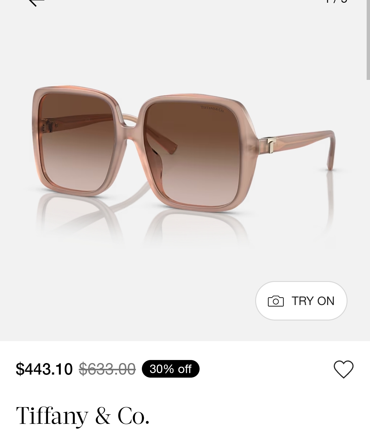  TIFFANY&Co
MODEL：TF4221D
SIZE：58口17-145
