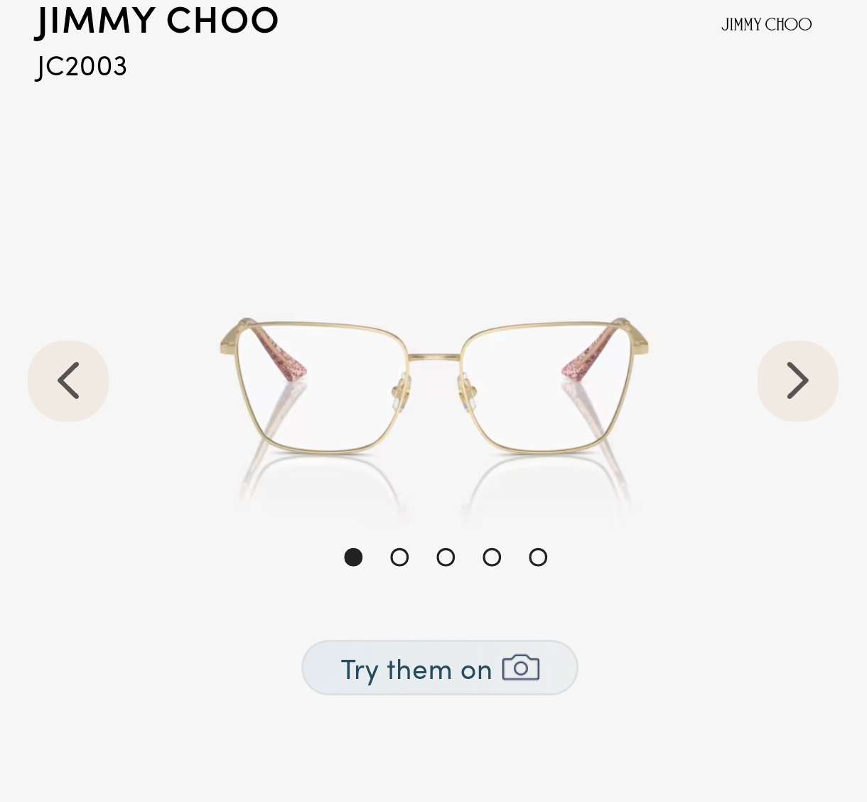  JIMMY CHOO
MODEL：JC2003
SIZE：56口18-145
