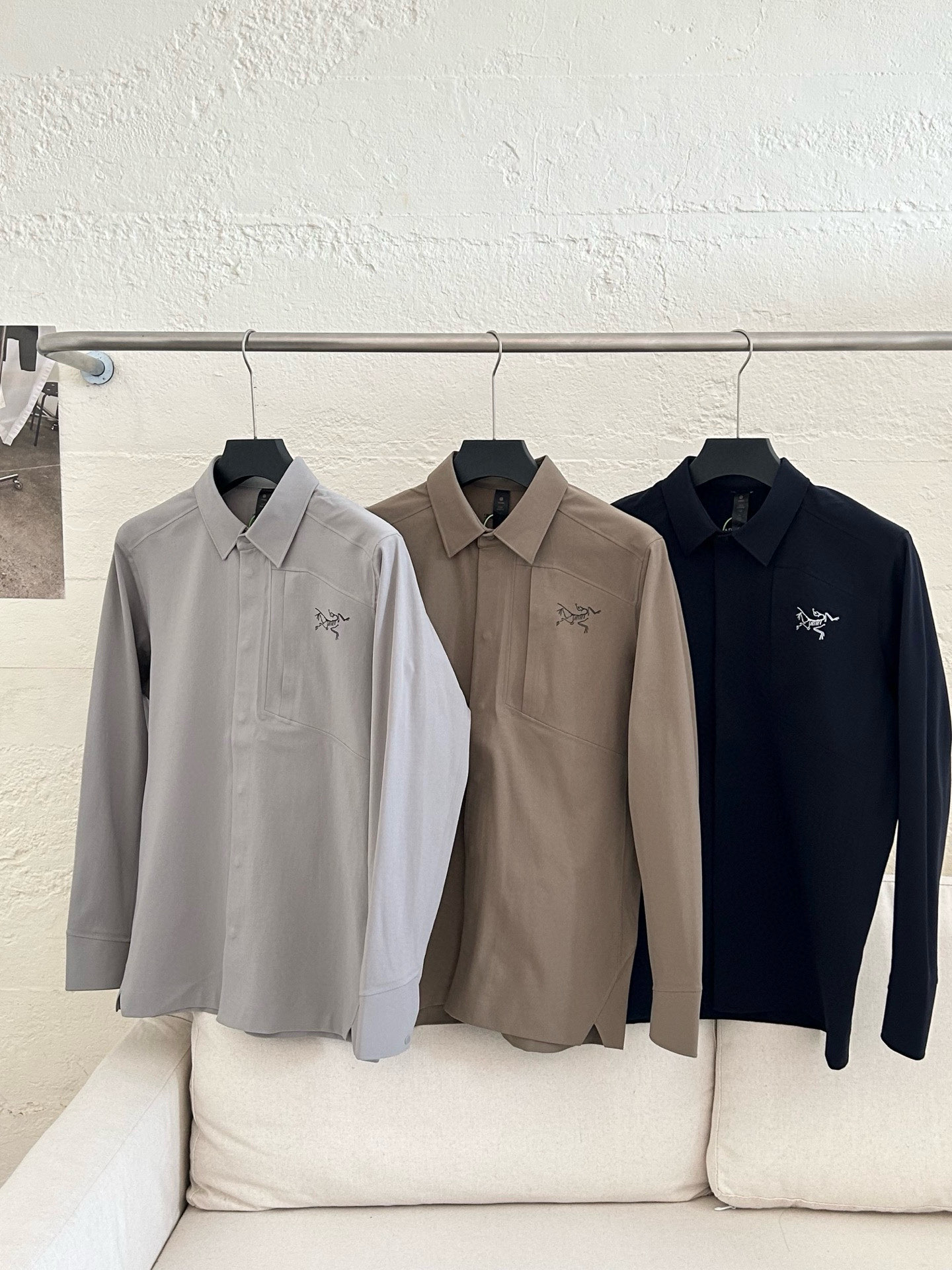 Arc'teryx Men's Long Sleeve Polo Shirt - Heat Sealed, High-Quality, Stylish