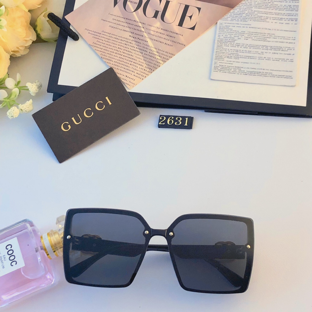 Gucci2024新款女士太阳镜大框ins网红街拍墨镜方框潮流时尚太阳眼镜