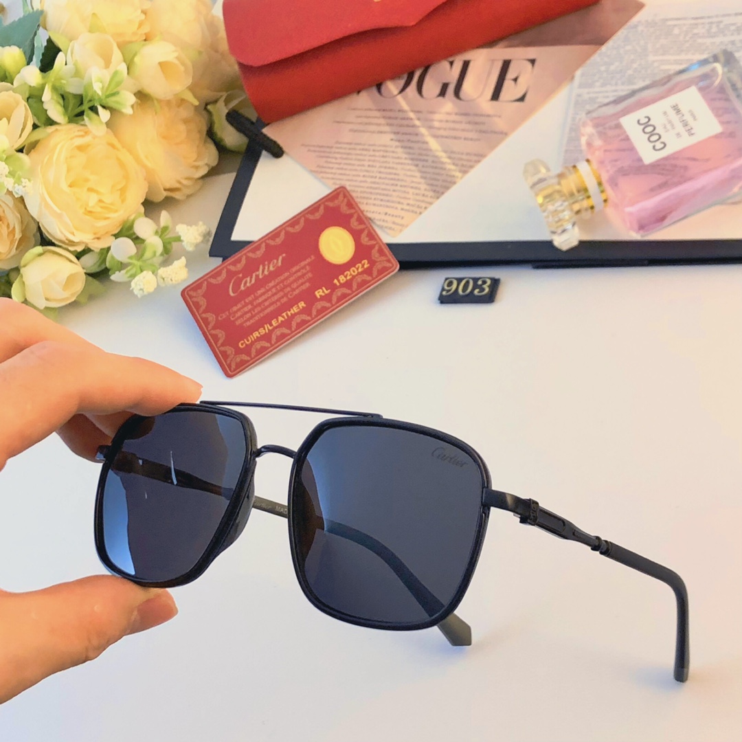 Cartier新款男士太阳镜欧美爆款金属双梁时尚大框墨镜驾驶开车太阳眼镜