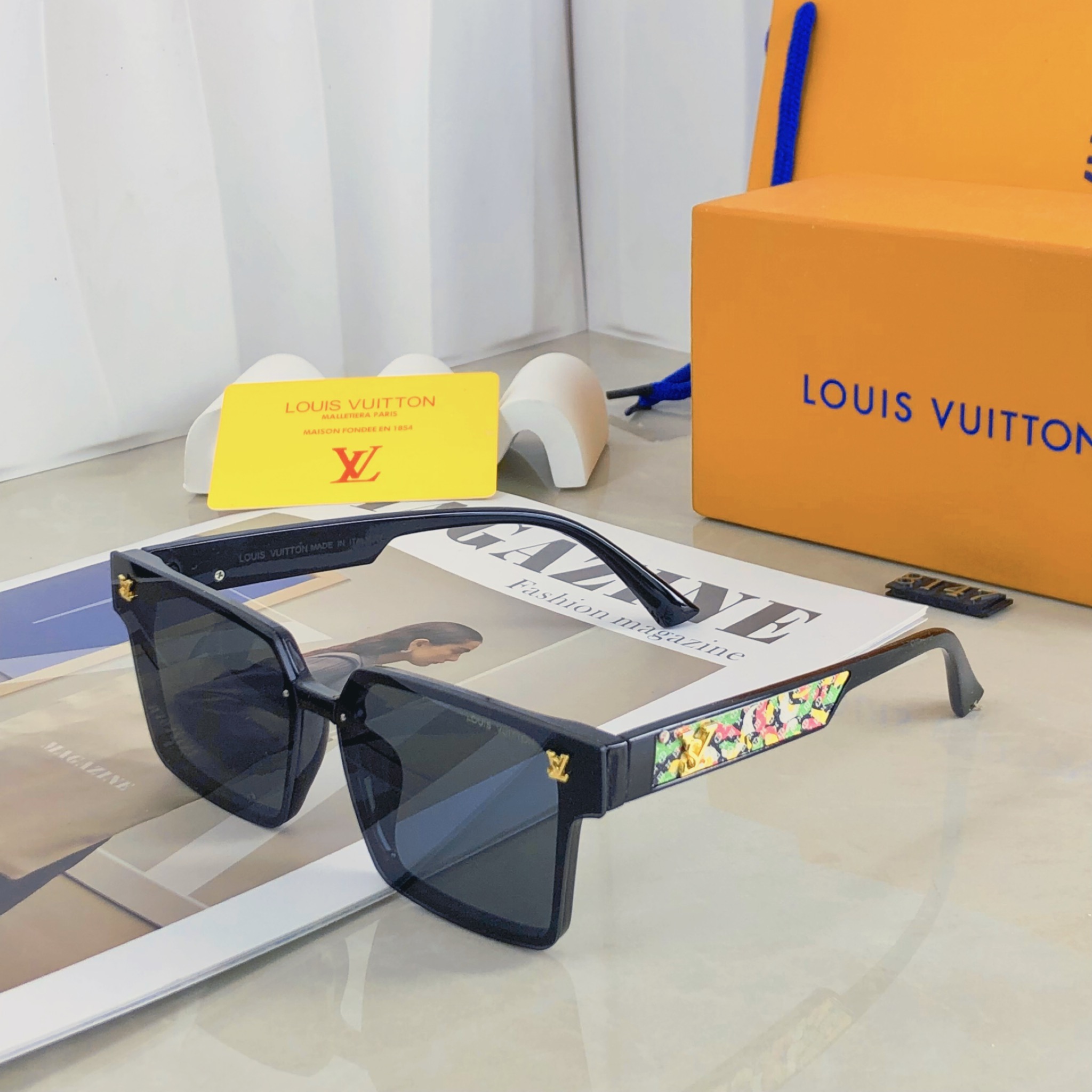 。。Louis Vuitto*墨镜女方形复古韩版ins高级感大脸显瘦网红个性街拍防晒太阳镜潮
