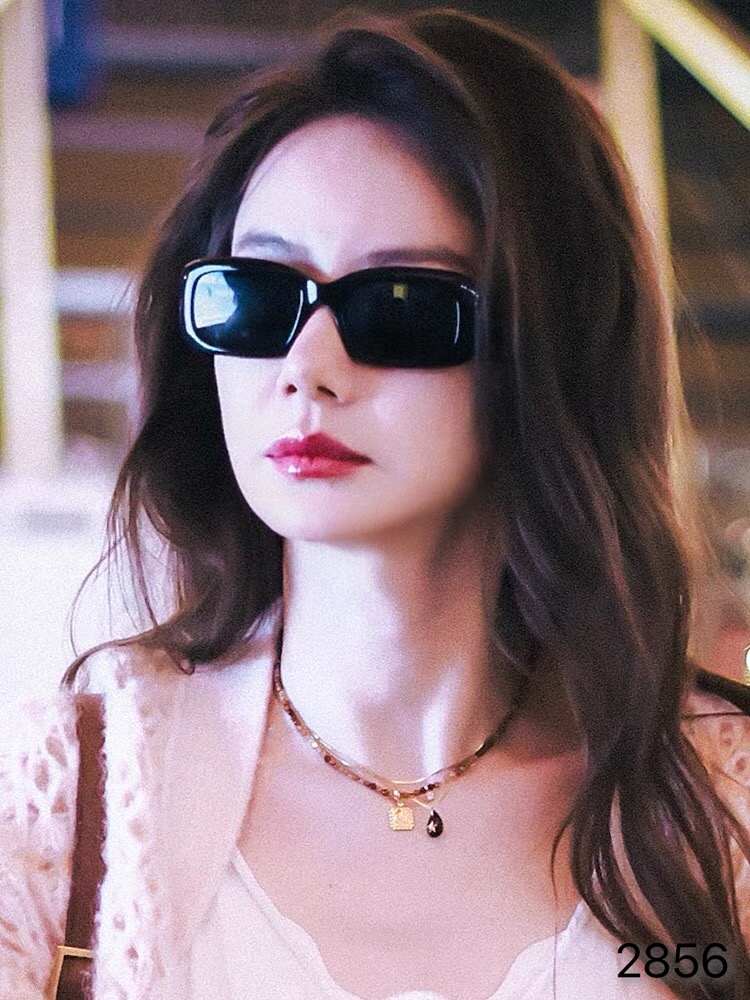 。。Chane*戚薇同款墨镜女男度假百搭高级感复古方框太阳眼镜妻子的浪漫旅行