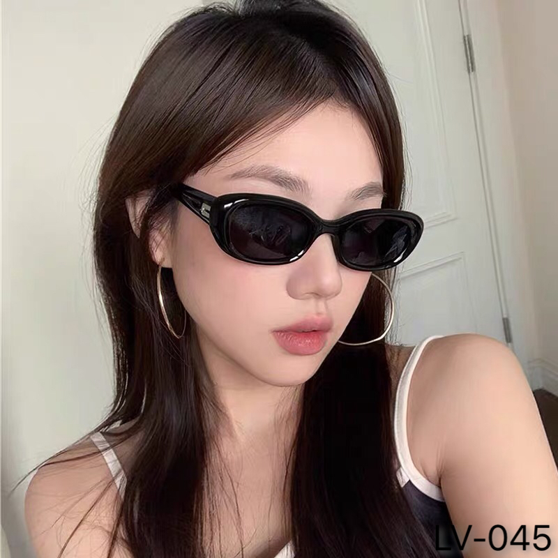 🔥🔥Louis vuitto*欧美风椭圆墨镜女方圆脸显瘦太阳眼镜凹造型高级感2025款
