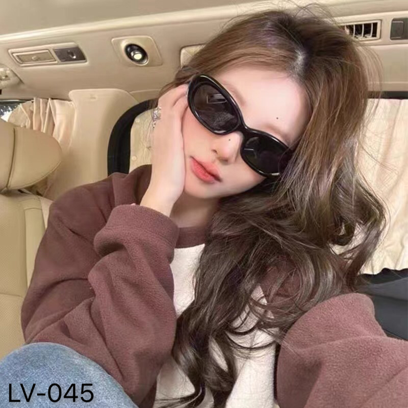🔥🔥Louis vuitto*欧美风椭圆墨镜女方圆脸显瘦太阳眼镜凹造型高级感2025款
