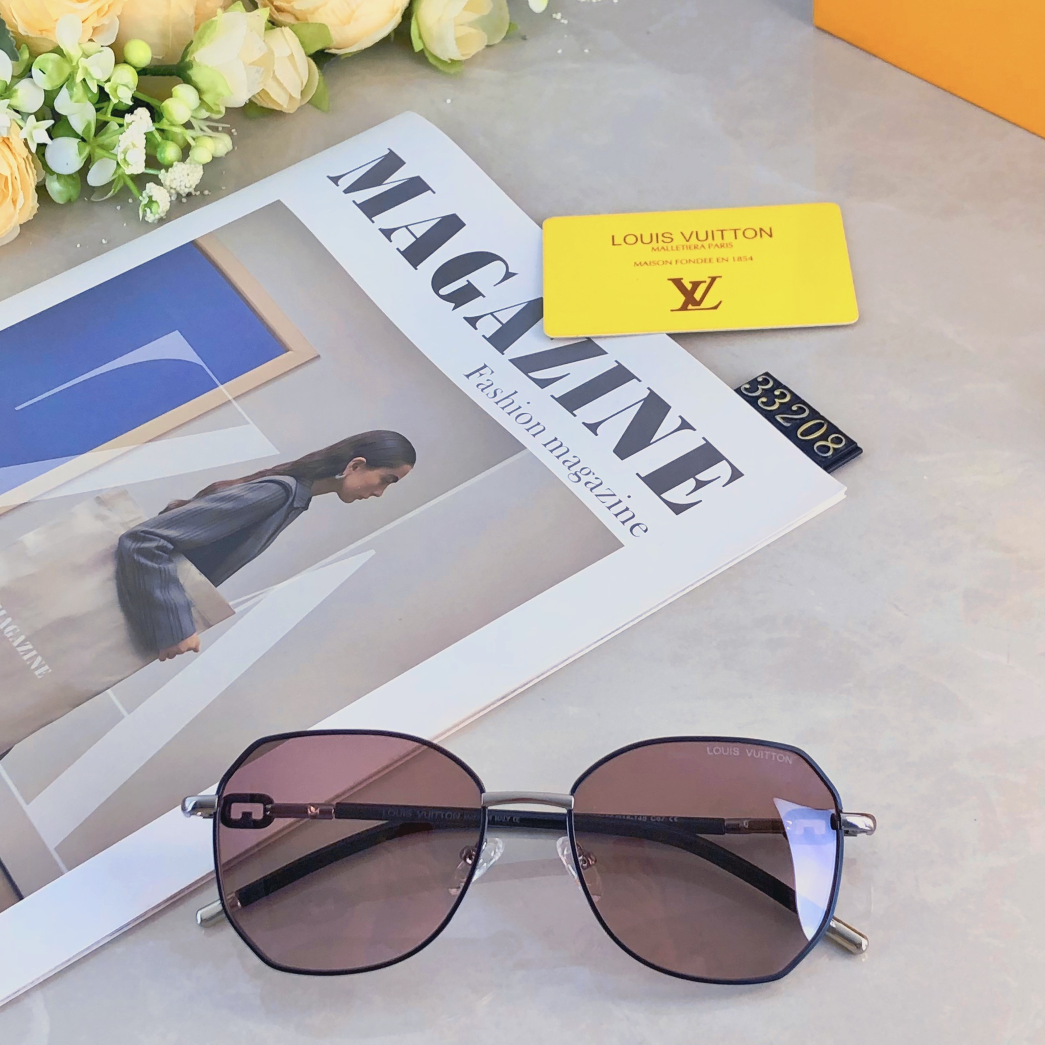 。。LOUISVUITTO*2025金属高级感大框圆脸显瘦墨镜女偏光防紫外线太阳镜