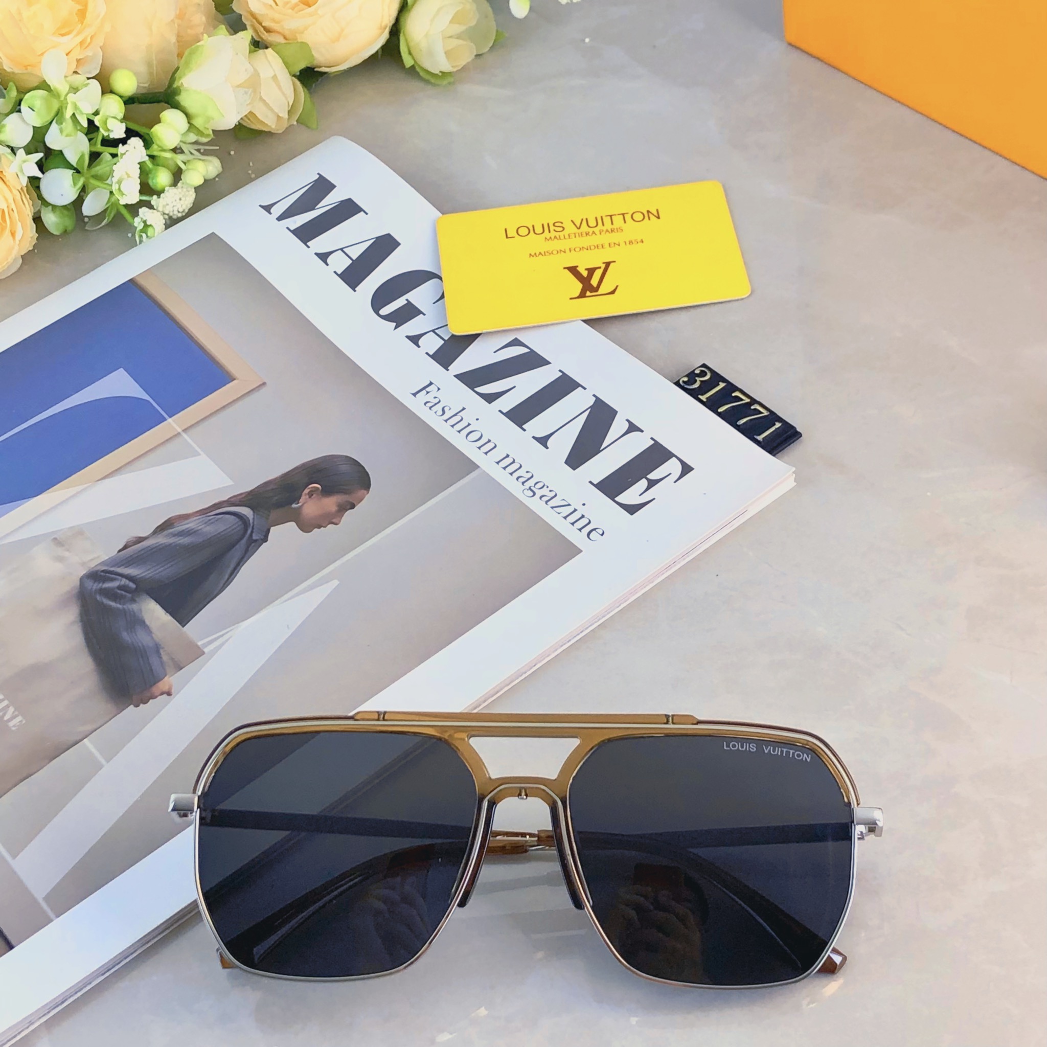 。。LOUISVUITTO*潮流连体双梁大框墨镜大脸显瘦防紫外线开车驾驶偏光太阳镜