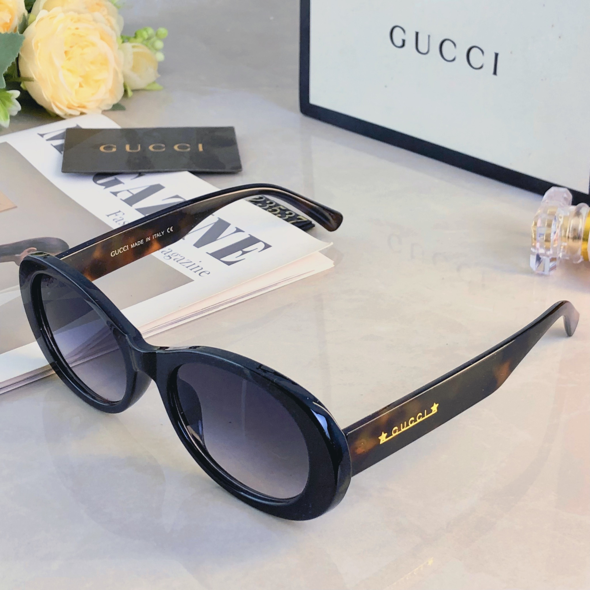 。。Gucc*太阳镜2026杨超越款女士时尚百搭防紫外线墨镜
