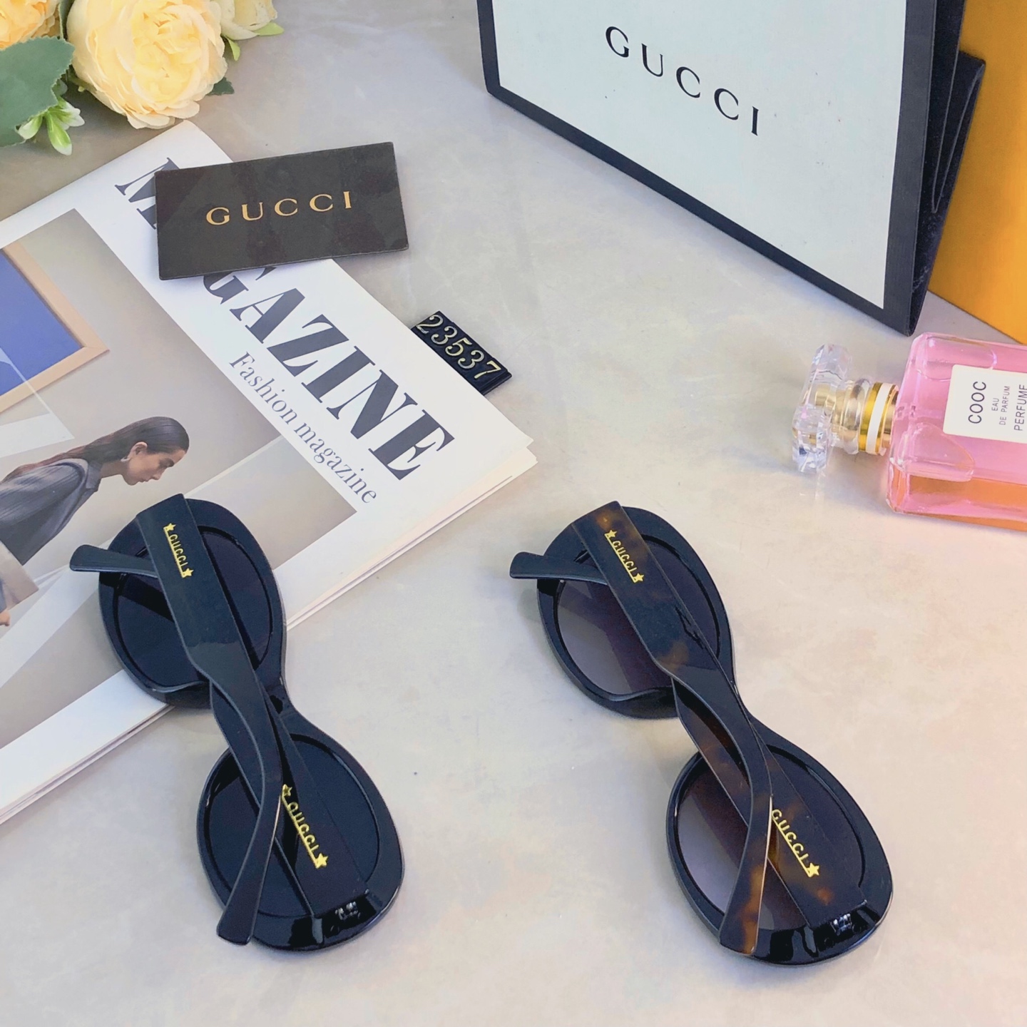 。。Gucc*太阳镜2026杨超越款女士时尚百搭防紫外线墨镜