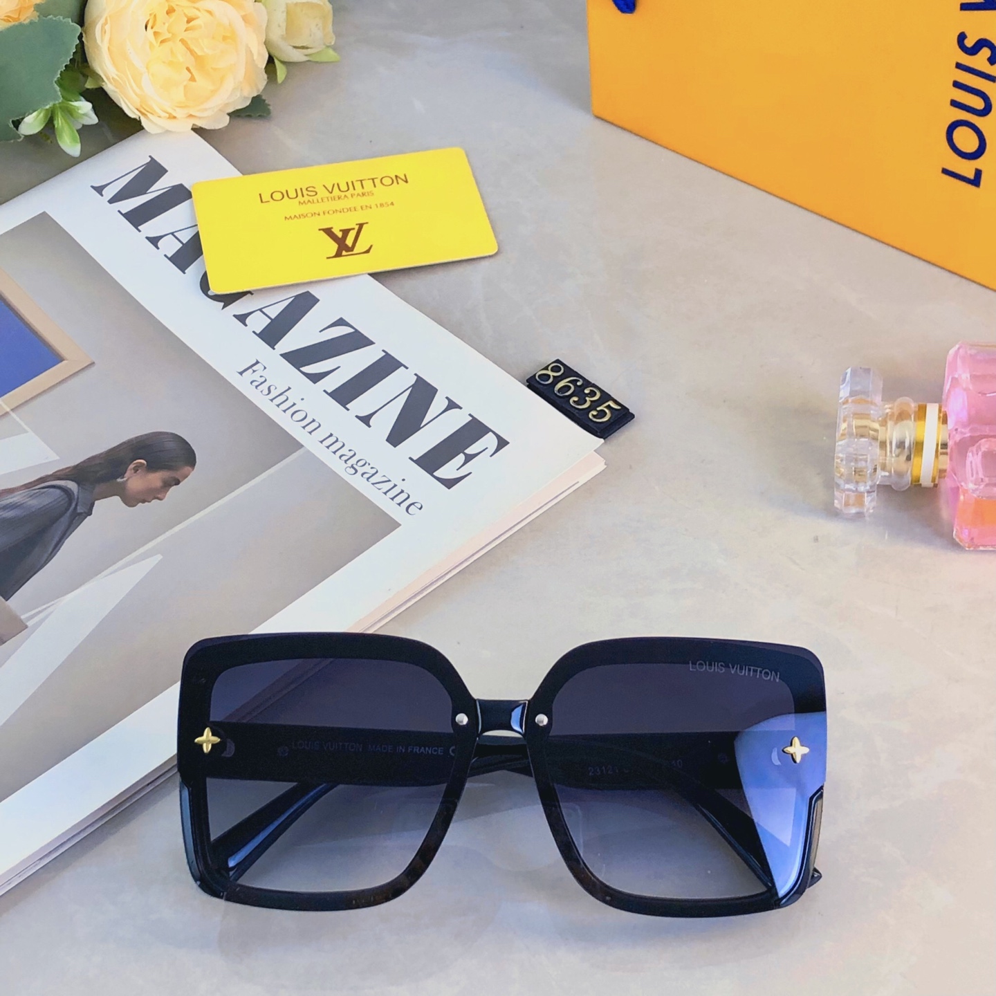 。。Louis vuitto*新款方形字母百搭太阳镜气质简约欧美风墨镜女防紫外线ins风