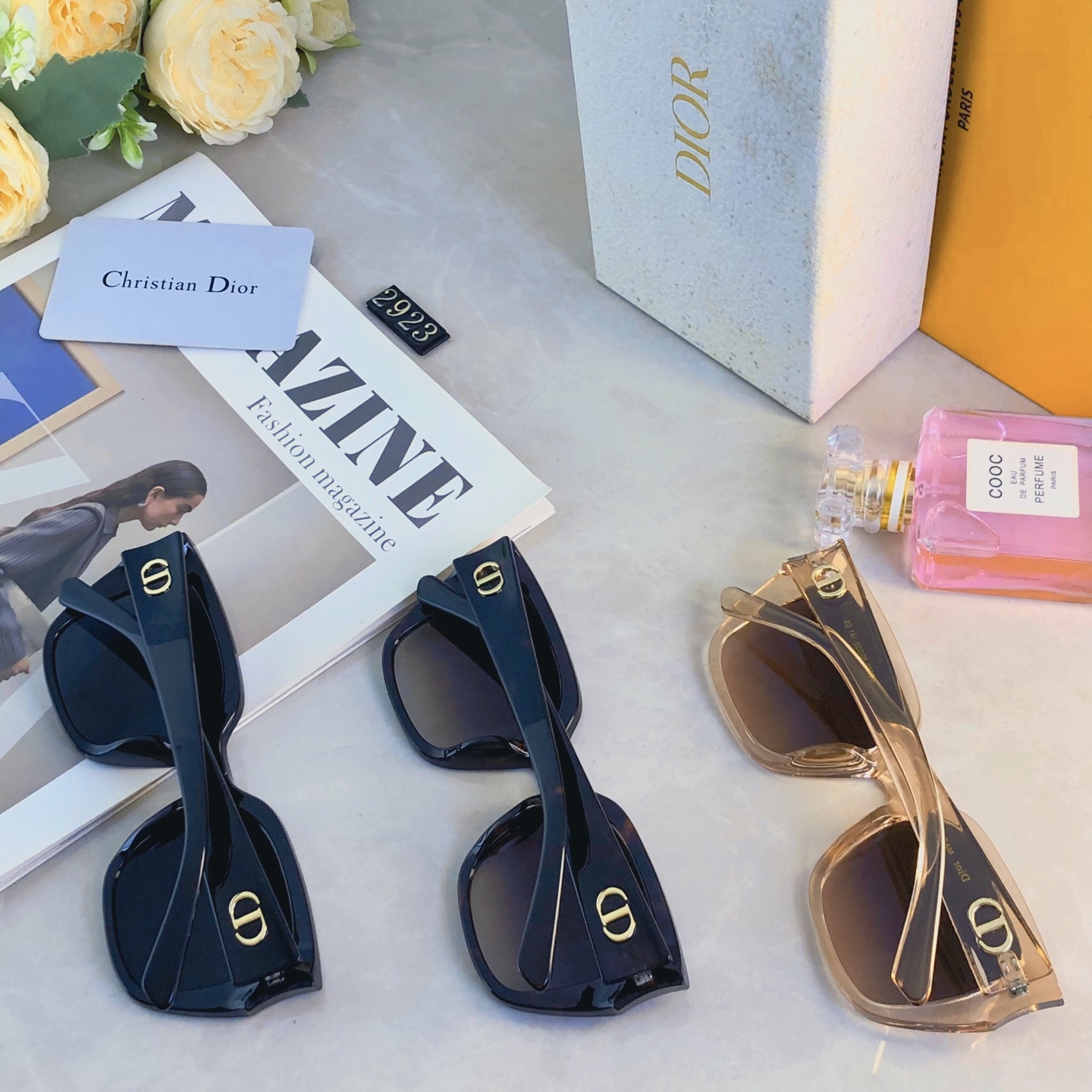 。。Dio*2026新款欧美高级感大框时髦气质太阳眼镜女潮方圆脸显瘦复古墨镜