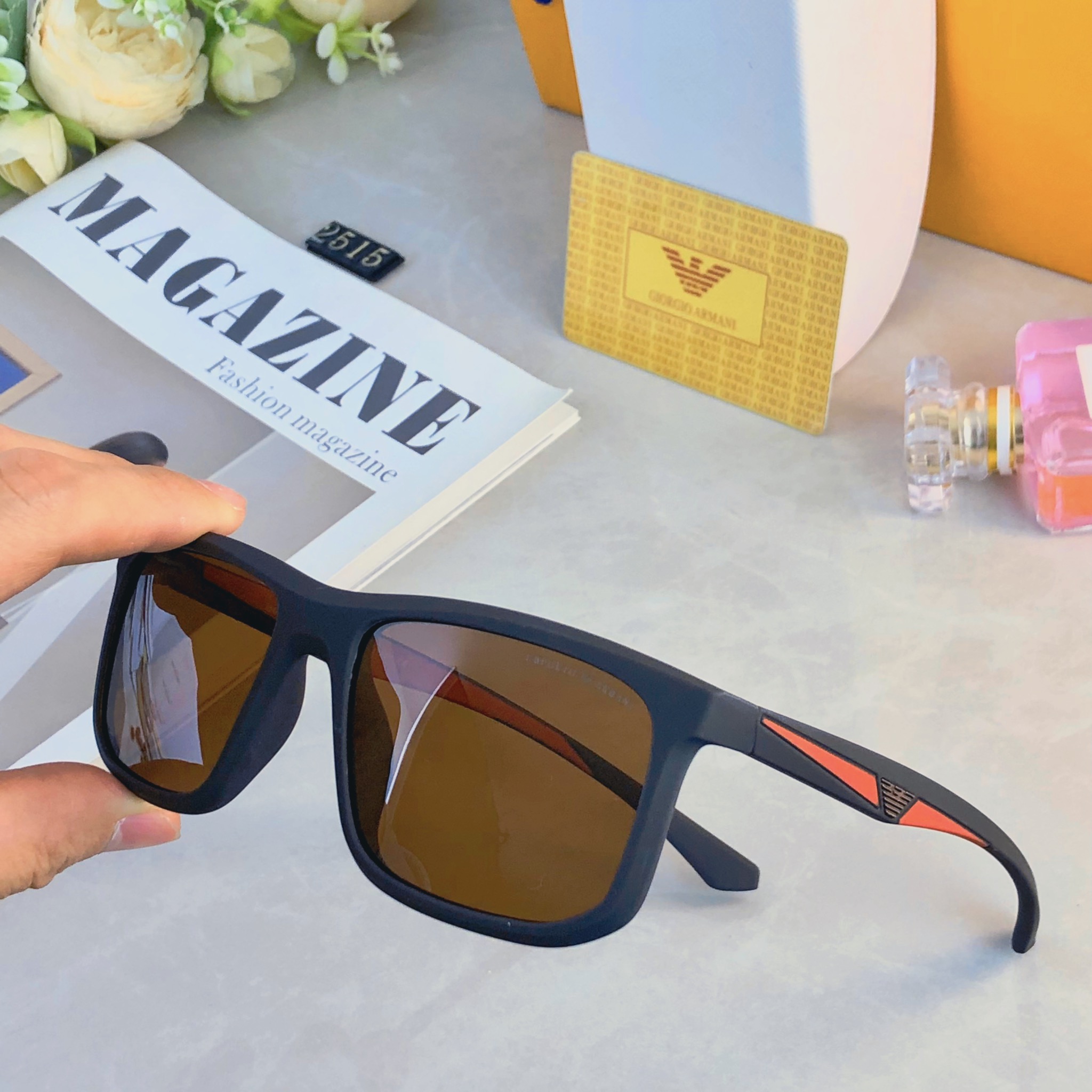 🔥🔥Arma*时尚男士驾驶偏光太阳镜户外休闲墨镜经典潮流搭配男女通用眼镜