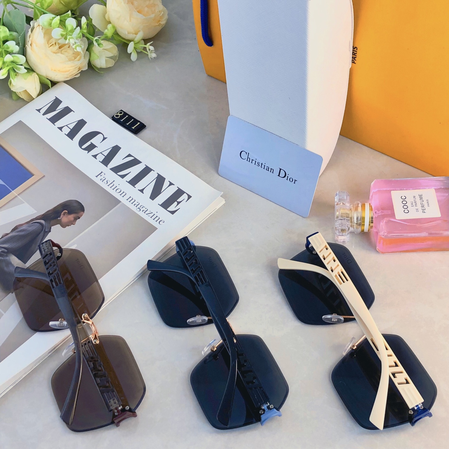 🔥🔥Dio*大牌轻奢墨镜女防紫外线气质大框百搭大脸显瘦太阳镜开车遮阳眼镜