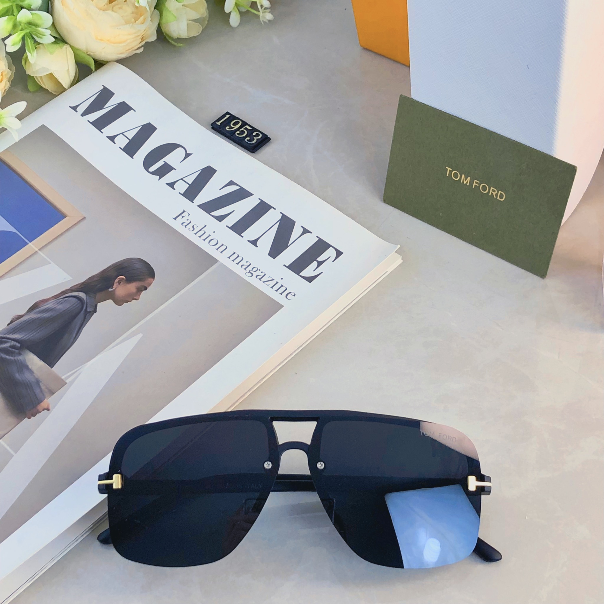 🔥🔥Tom For*欧美网红墨镜紫外线双梁复古时尚太阳镜开车明星同款新款