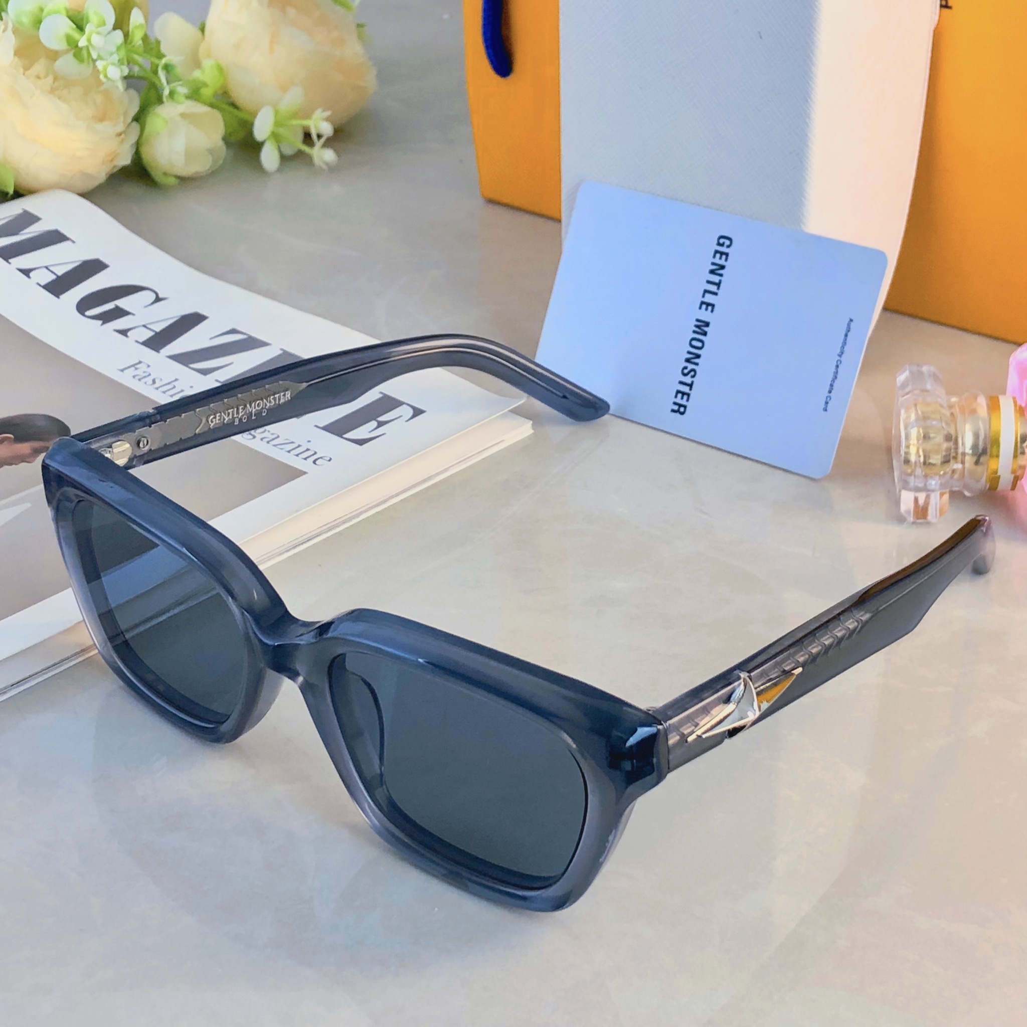 🔥🔥韩系GM方框墨镜女高级感星空系列轻奢防晒太阳眼镜