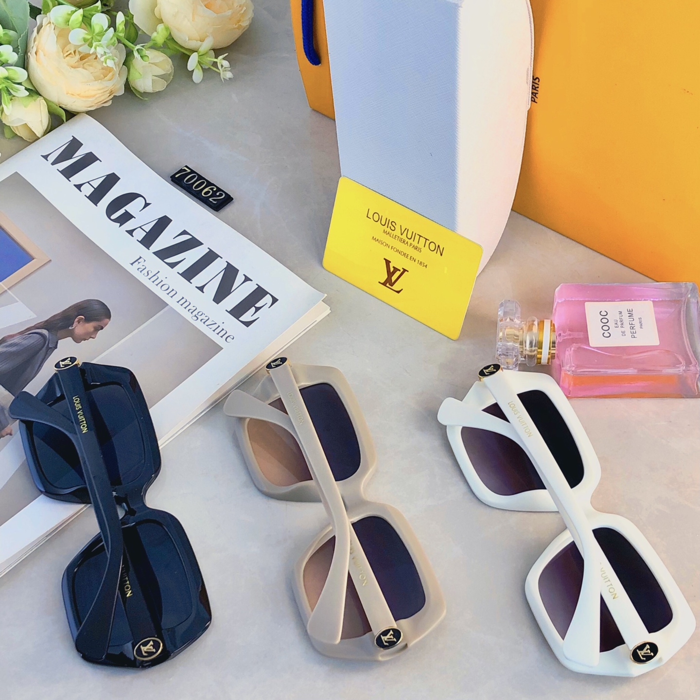 🔥🔥Louis vuitto*时尚新款太阳眼镜墨镜高品质高质感模特百搭潮方框墨镜