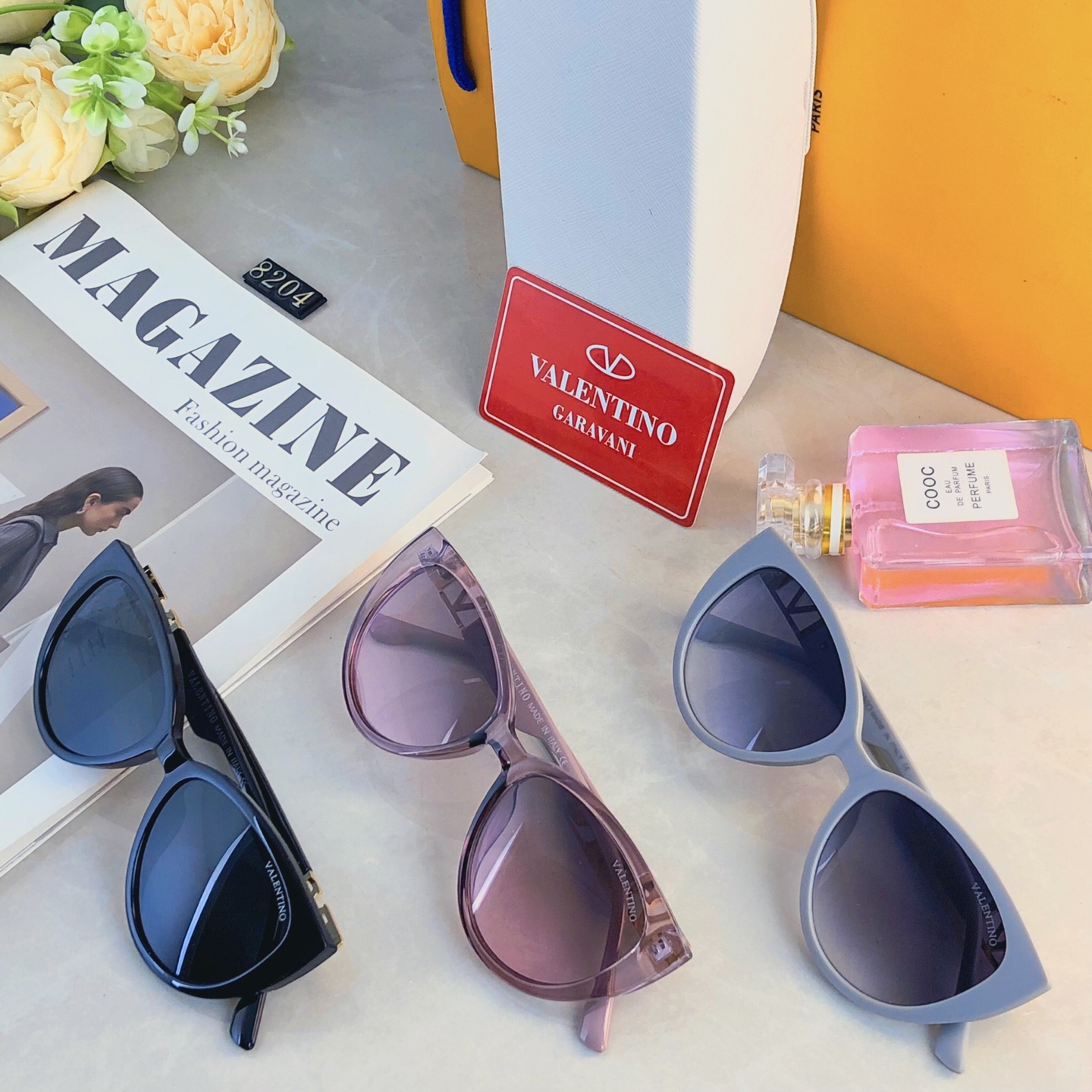 🔥🔥VALENTIN*美式复古猫眼墨镜女显脸小高级感百搭防紫外线超轻旅游防晒太阳镜