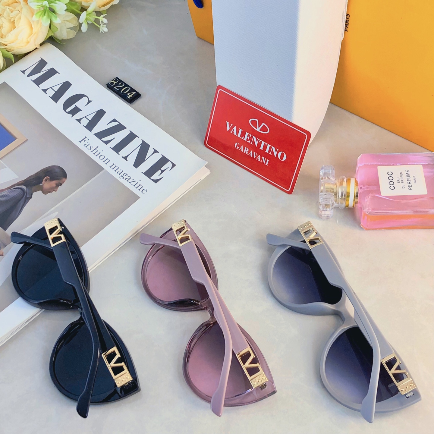 🔥🔥VALENTIN*美式复古猫眼墨镜女显脸小高级感百搭防紫外线超轻旅游防晒太阳镜