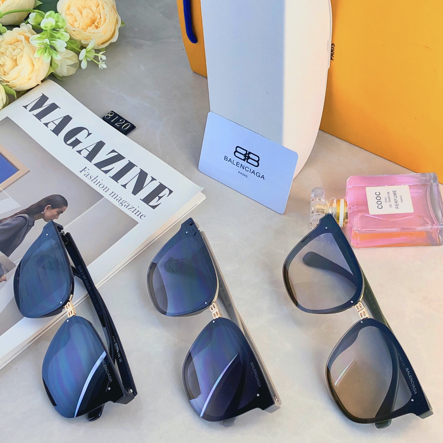 🔥🔥Balenciag*潮人墨镜高级感ins显瘦时尚个性出游穿搭太阳镜防紫外线