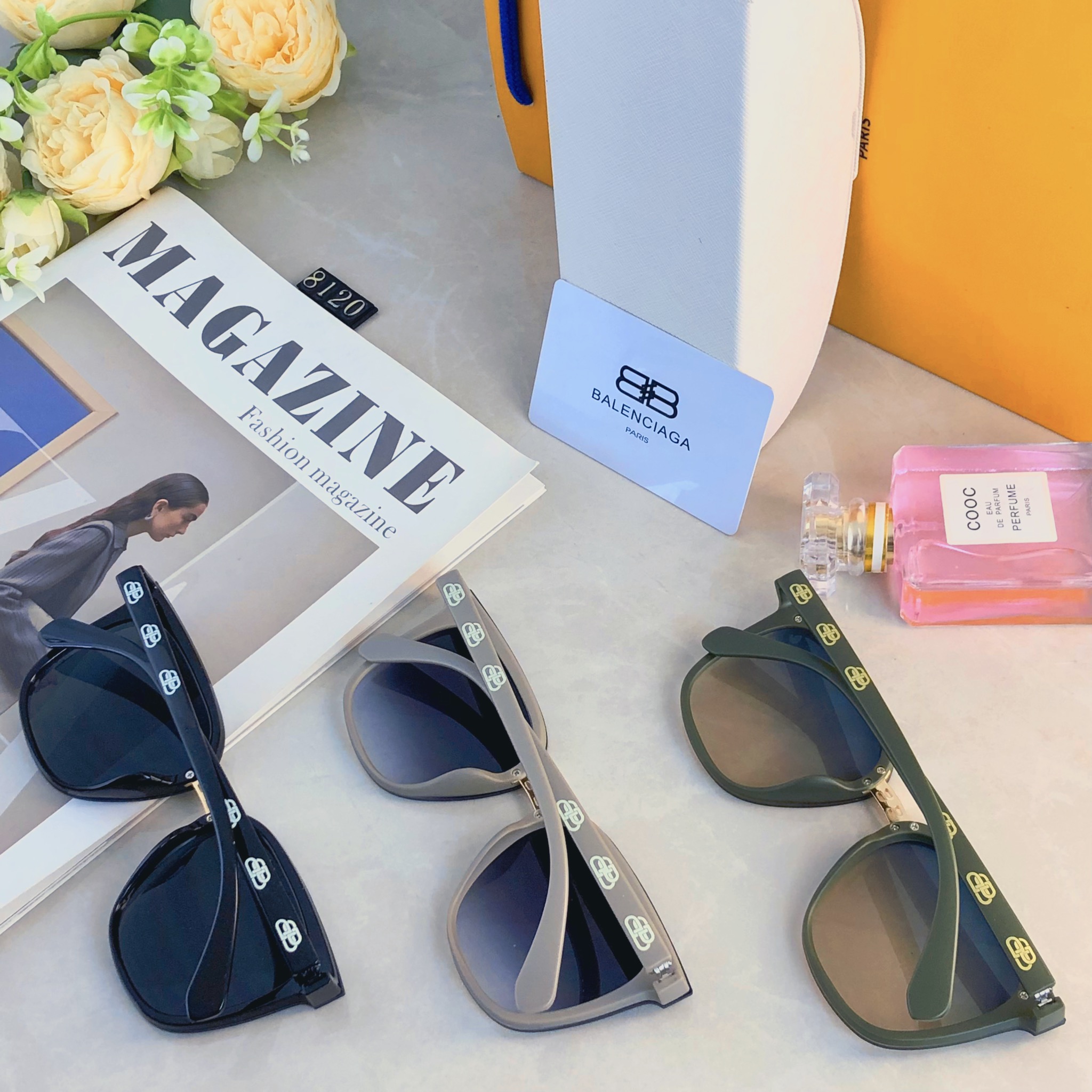 🔥🔥Balenciag*潮人墨镜高级感ins显瘦时尚个性出游穿搭太阳镜防紫外线