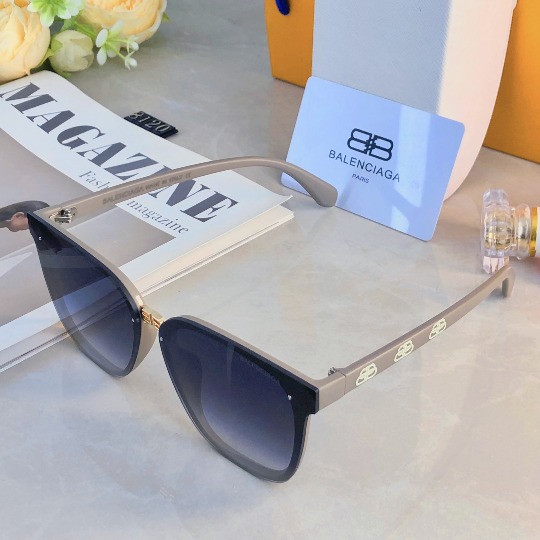🔥🔥Balenciag*潮人墨镜高级感ins显瘦时尚个性出游穿搭太阳镜防紫外线