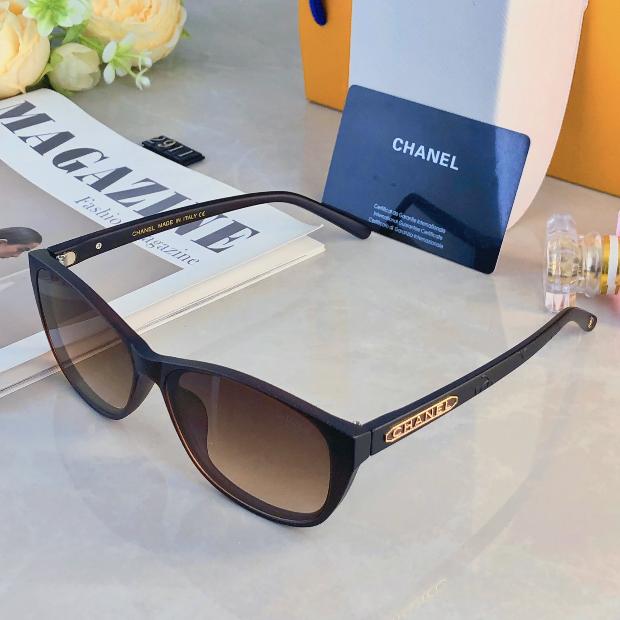 🔥🔥Chane*2026新款杨超越同款章若楠同款复古猫眼高级感墨镜防紫外线太阳镜