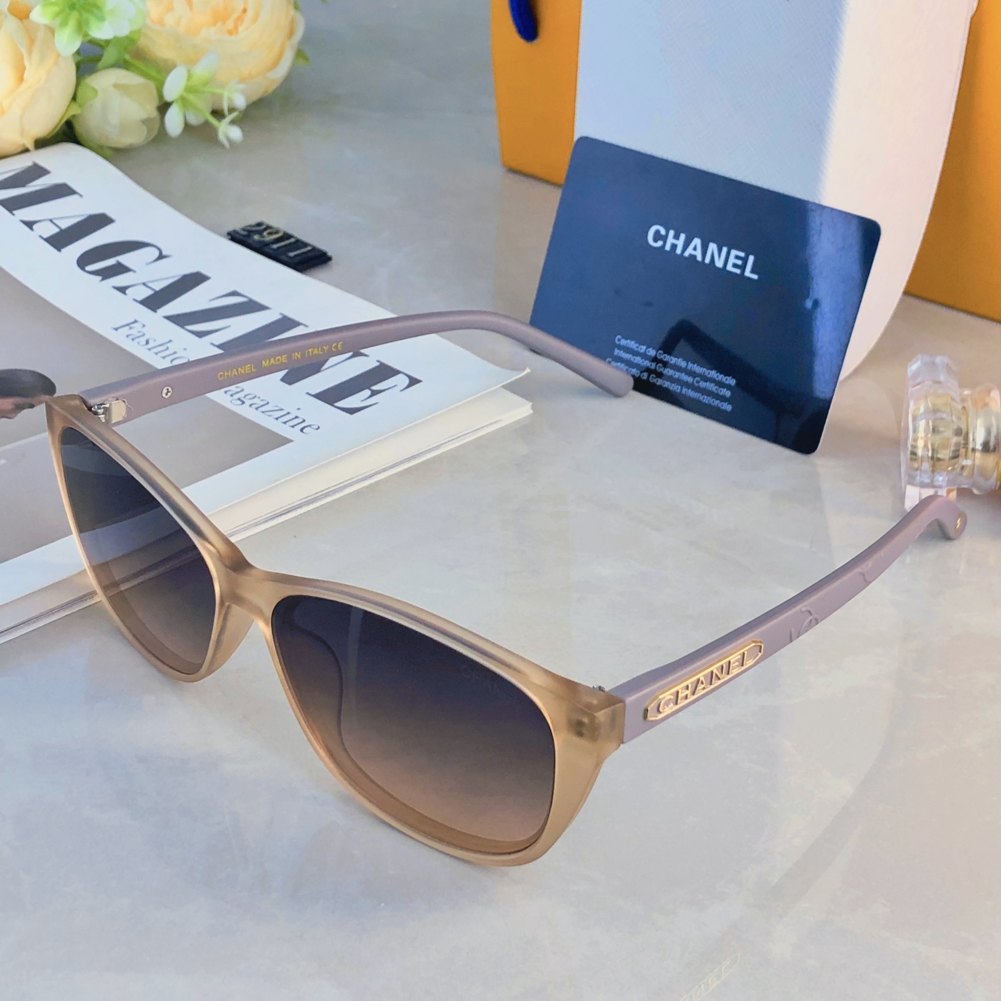 🔥🔥Chane*2026新款杨超越同款章若楠同款复古猫眼高级感墨镜防紫外线太阳镜