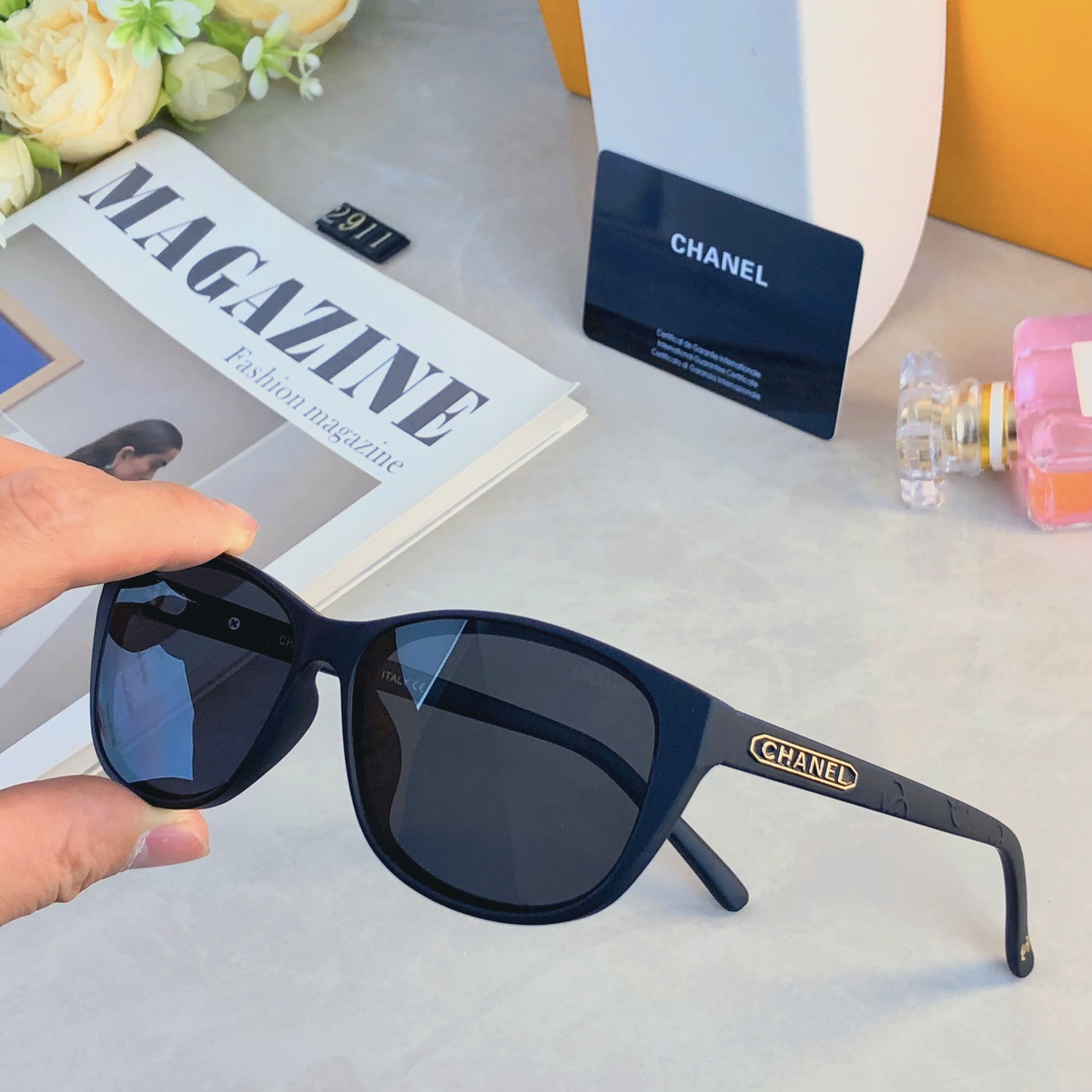 🔥🔥Chane*2026新款杨超越同款章若楠同款复古猫眼高级感墨镜防紫外线太阳镜