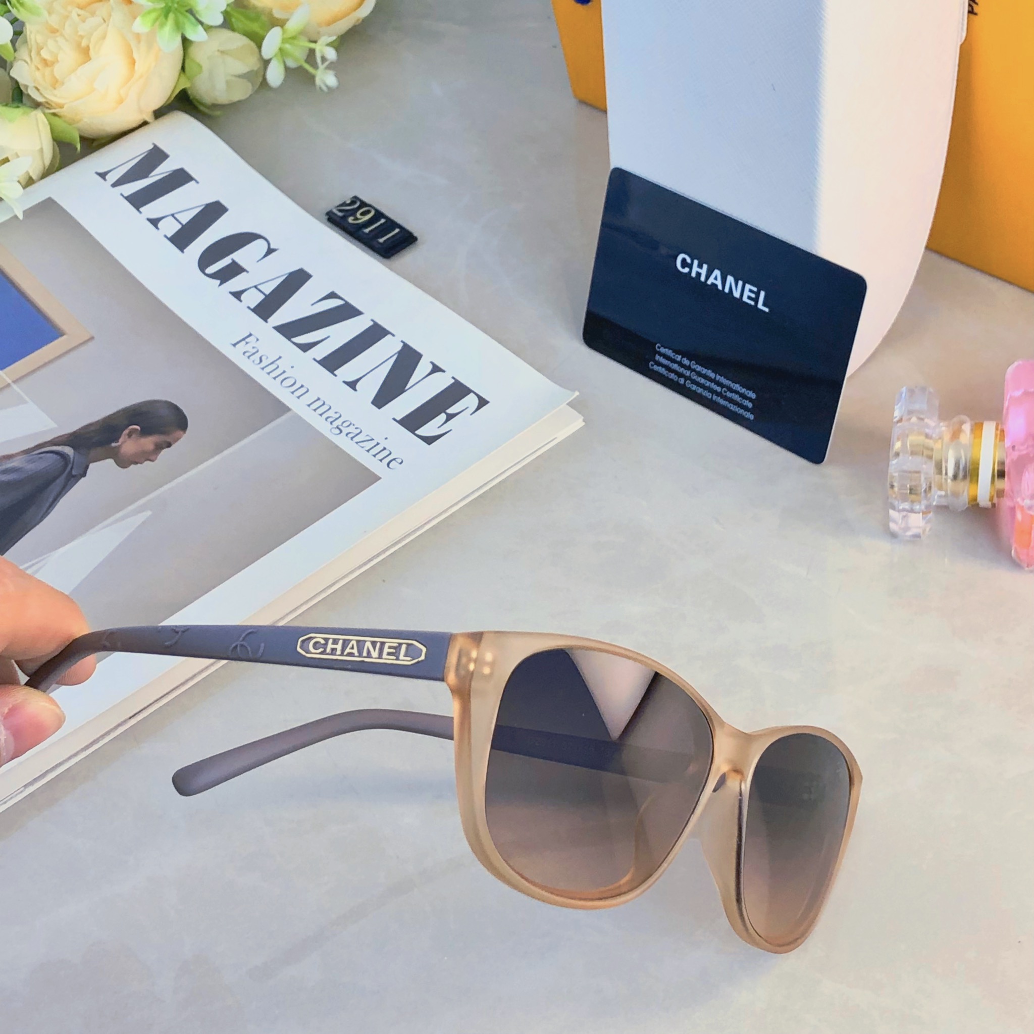 🔥🔥Chane*2026新款杨超越同款章若楠同款复古猫眼高级感墨镜防紫外线太阳镜