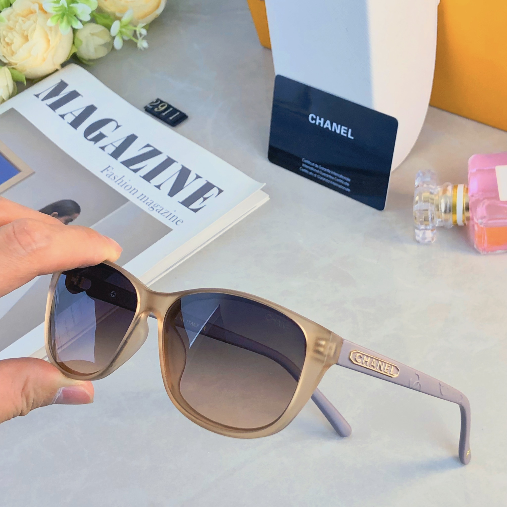 🔥🔥Chane*2026新款杨超越同款章若楠同款复古猫眼高级感墨镜防紫外线太阳镜