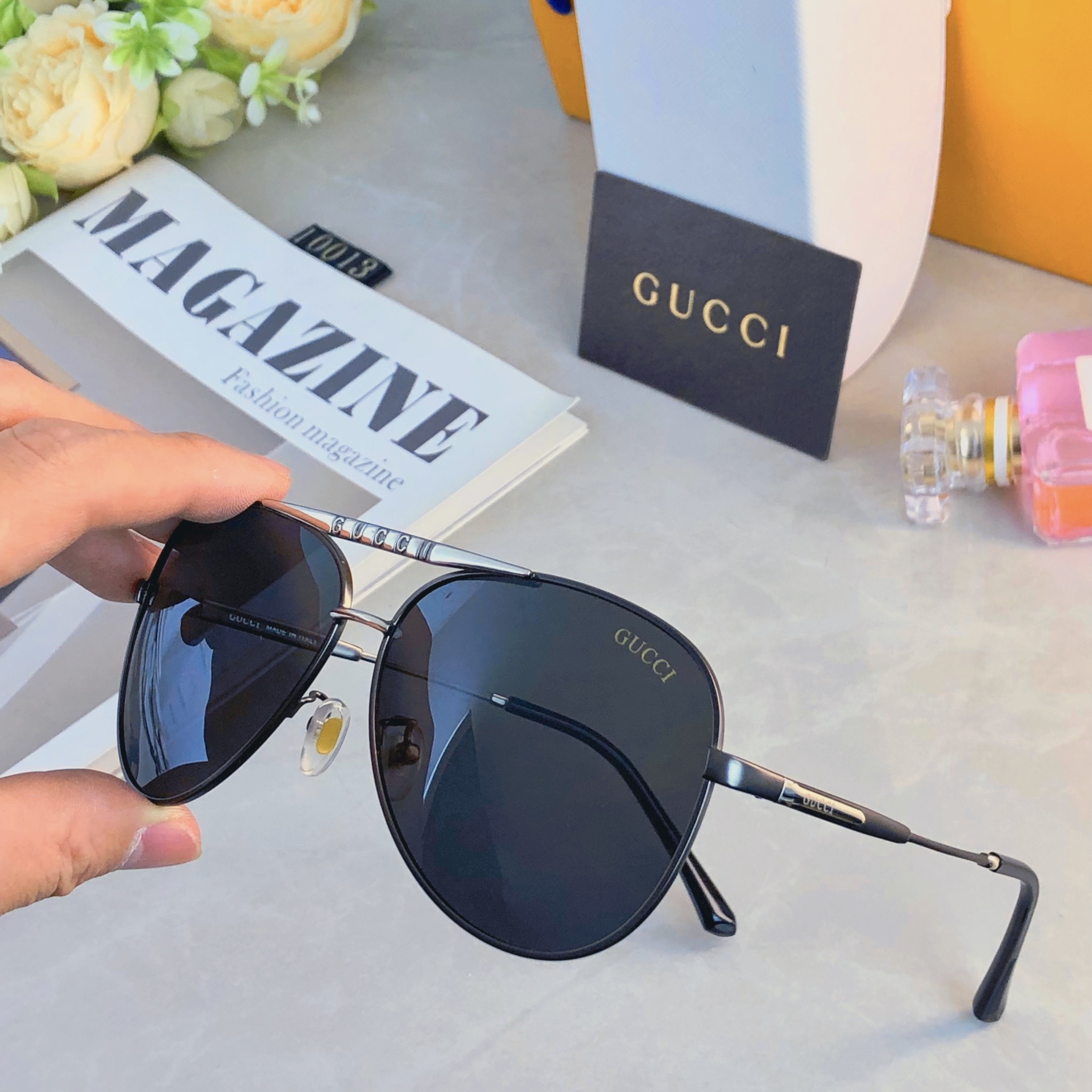 🔥🔥Gucci*2026新款偏光太阳镜男士墨镜潮流开车专用眼镜钓鱼高清女防紫外线