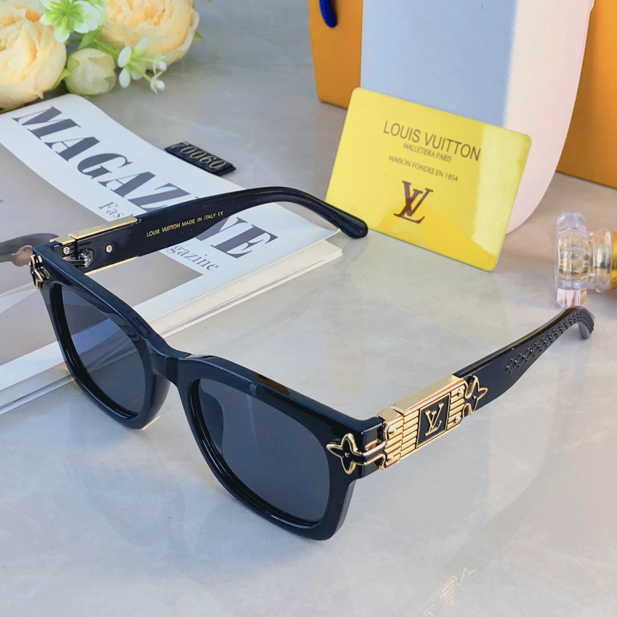 🔥🔥Louis vuitto*时尚新款太阳眼镜高品质高质感百搭潮酷遮阳方框