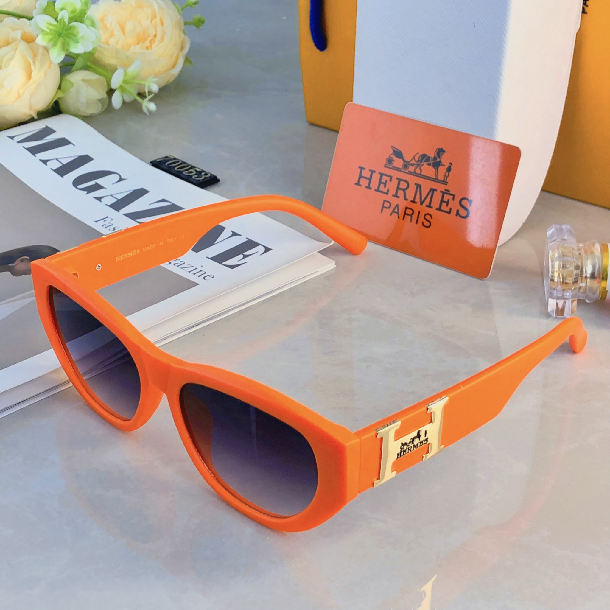 🔥🔥Herme*时尚新款太阳眼镜高品质高质感百搭遮阳潮大气小框