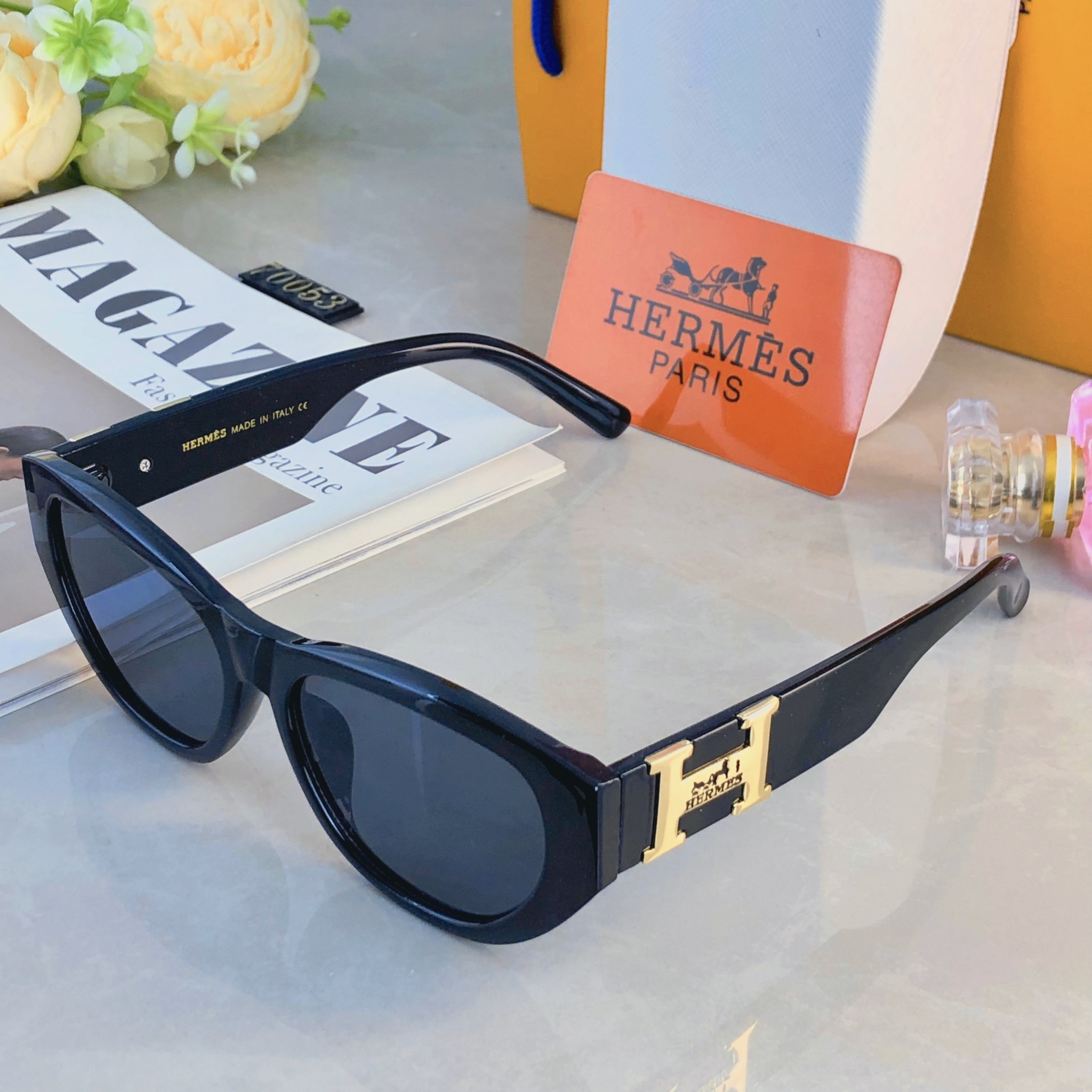 🔥🔥Herme*时尚新款太阳眼镜高品质高质感百搭遮阳潮大气小框