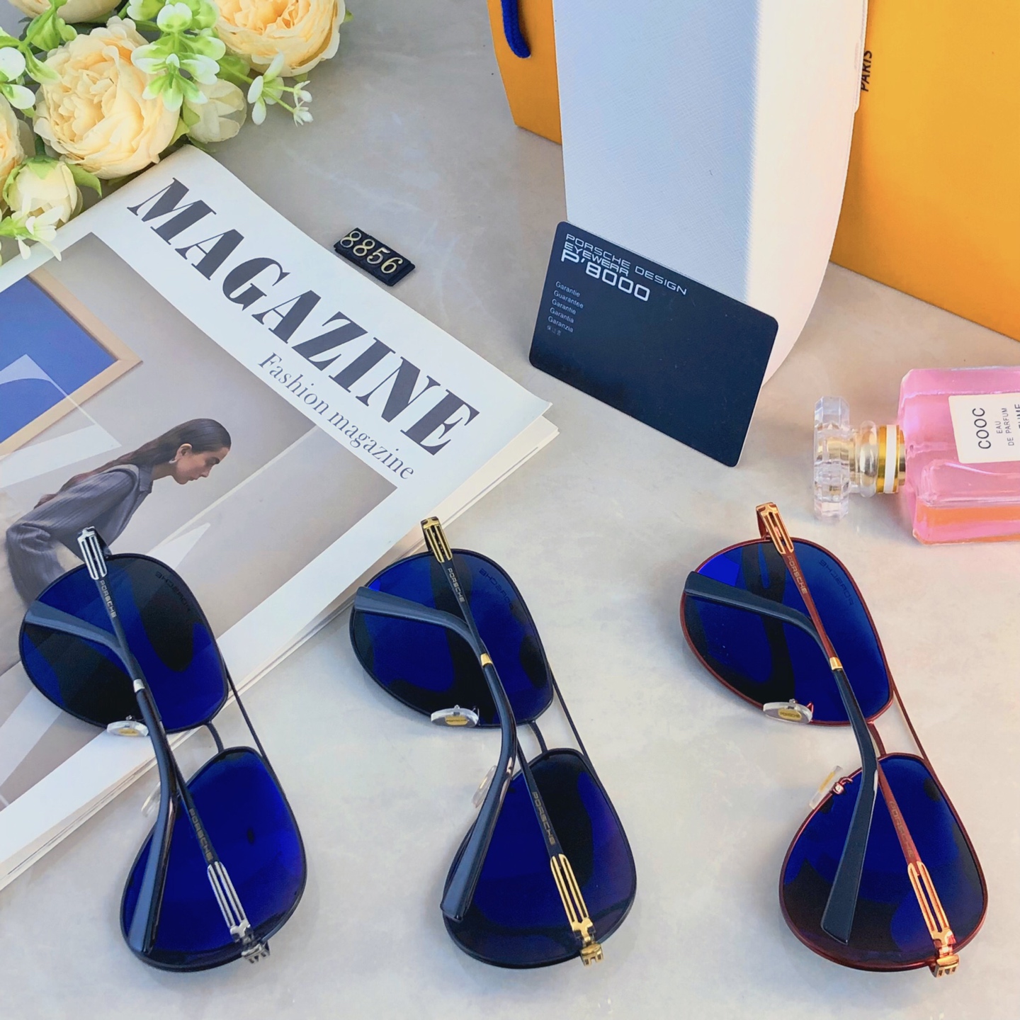 🔥🔥Porsch*新款个性潮流飞行员墨镜高级感时尚复古双梁太阳镜