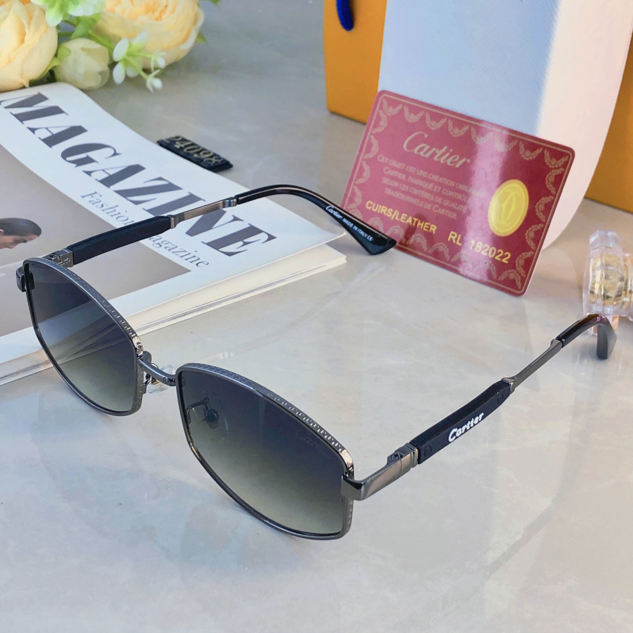 🔥🔥范丞丞同款情侣复古老钱风金属多边形墨镜高级感凹造型太阳眼镜