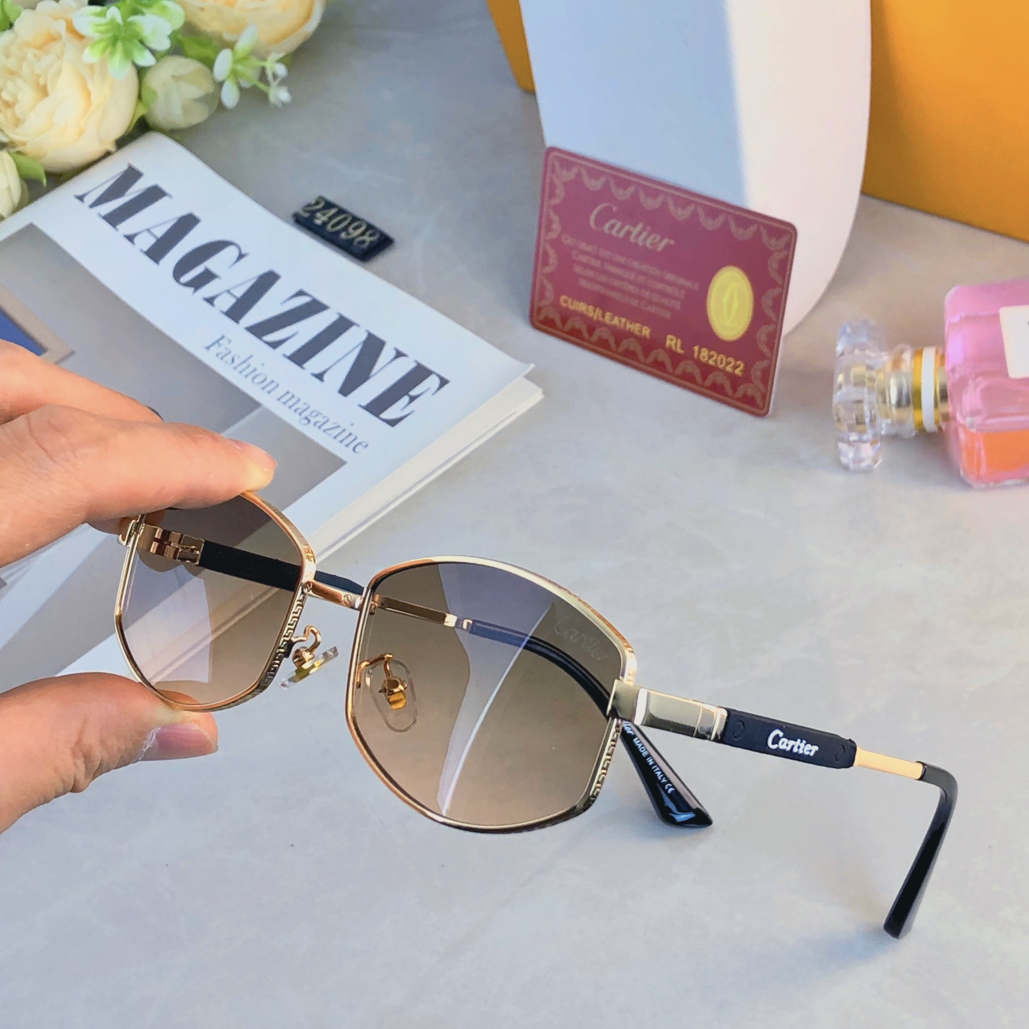 🔥🔥范丞丞同款情侣复古老钱风金属多边形墨镜高级感凹造型太阳眼镜