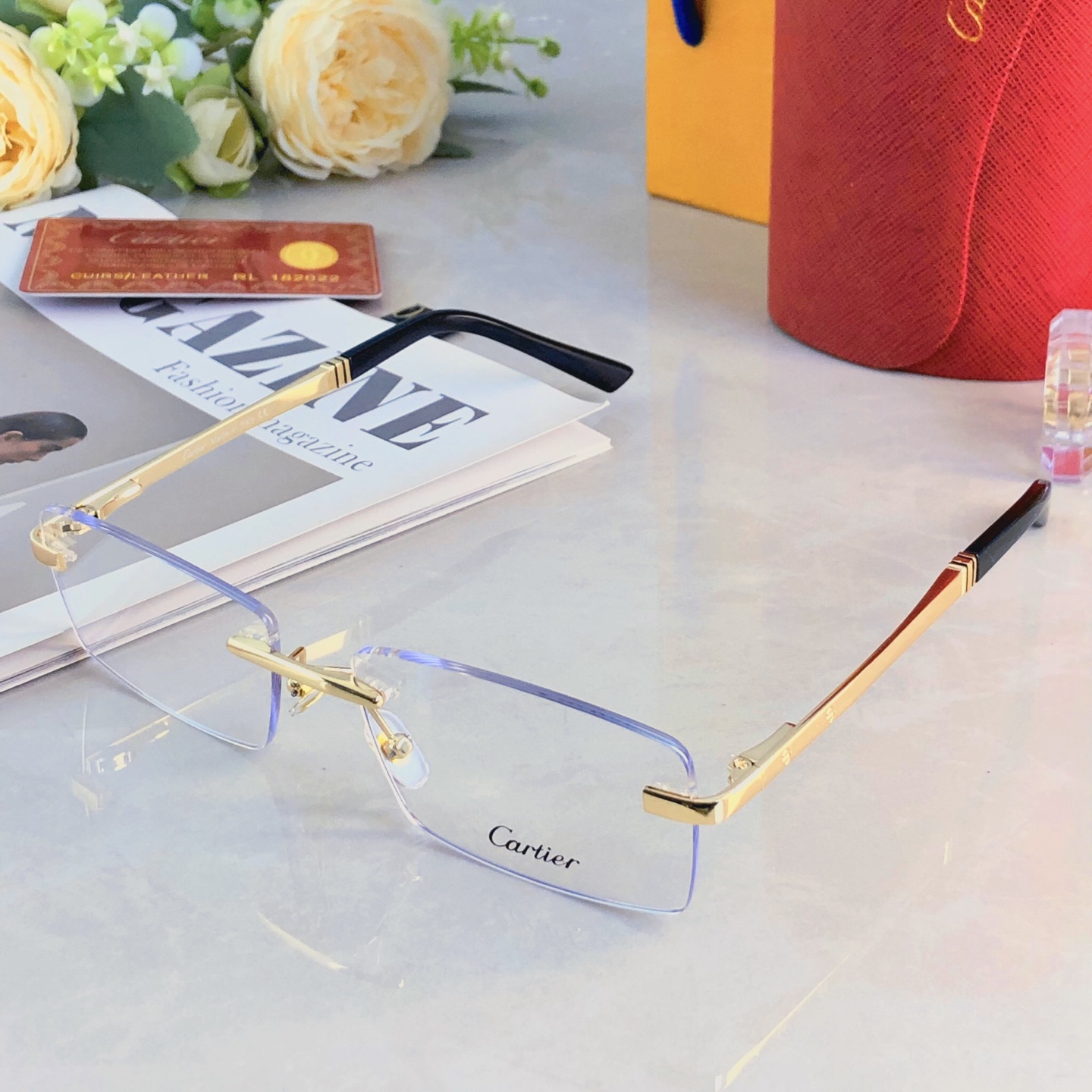 🔥🔥Cartie*2026新款时尚休闲眼镜框高端商务无框近视眼镜